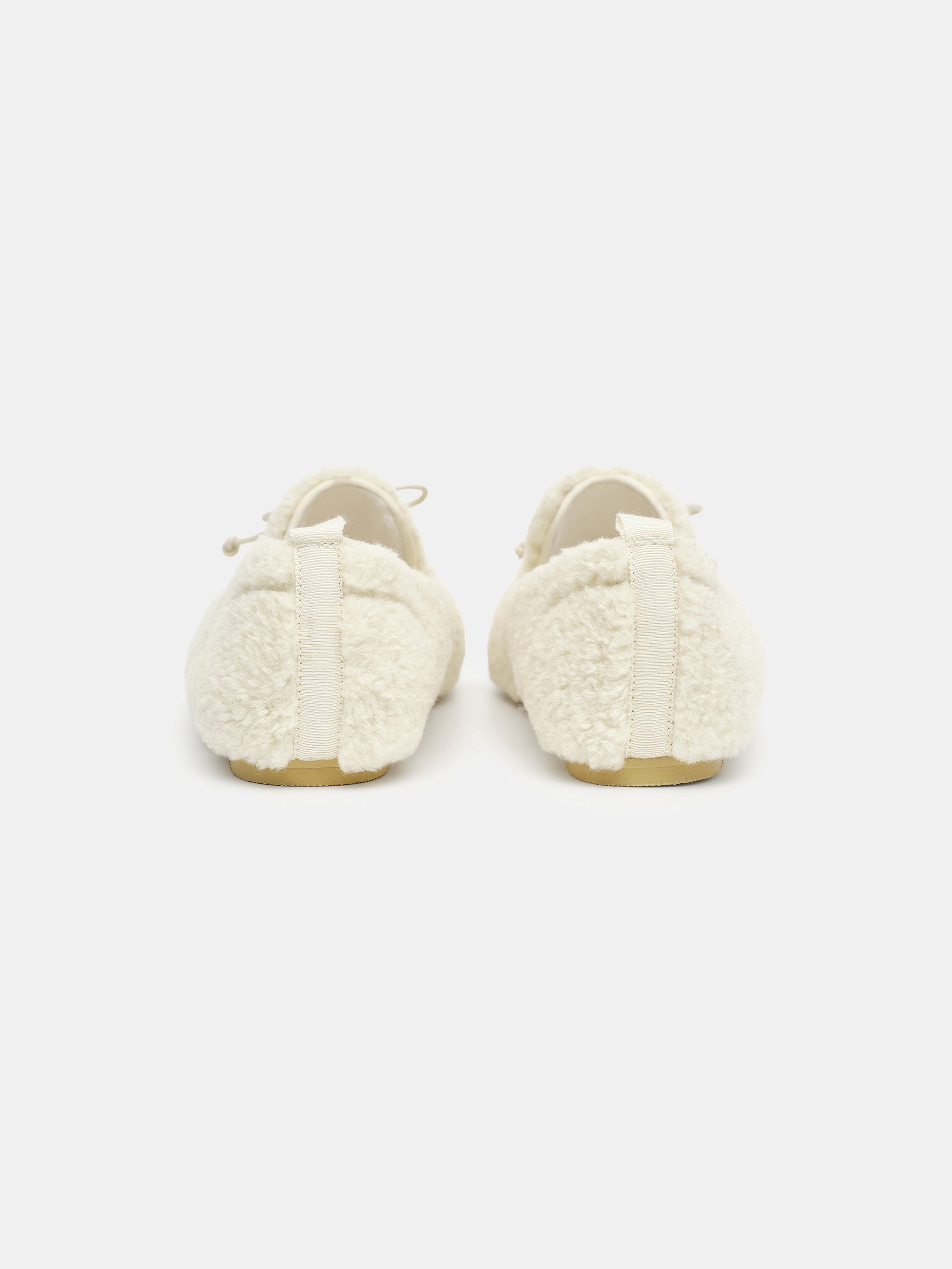 Shearling Moccasin Loafers, Ivory