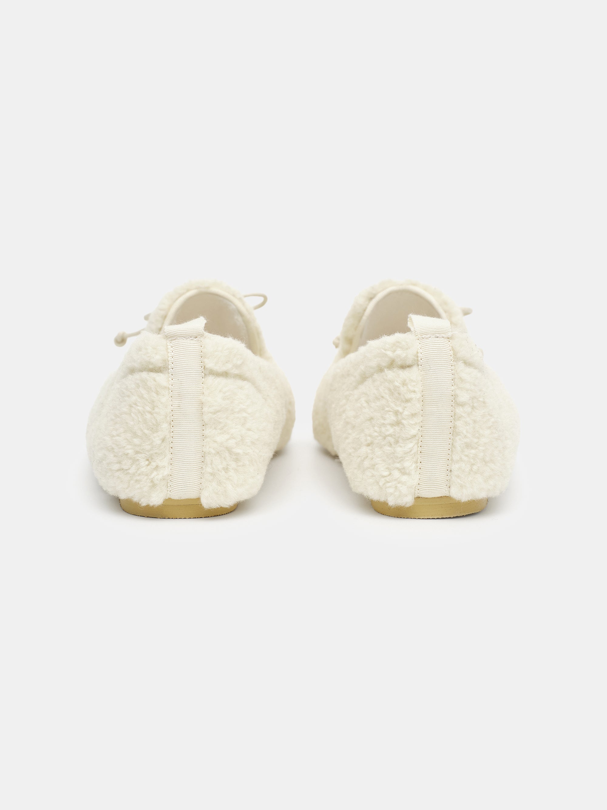 Shearling Moccasin Loafers, Ivory