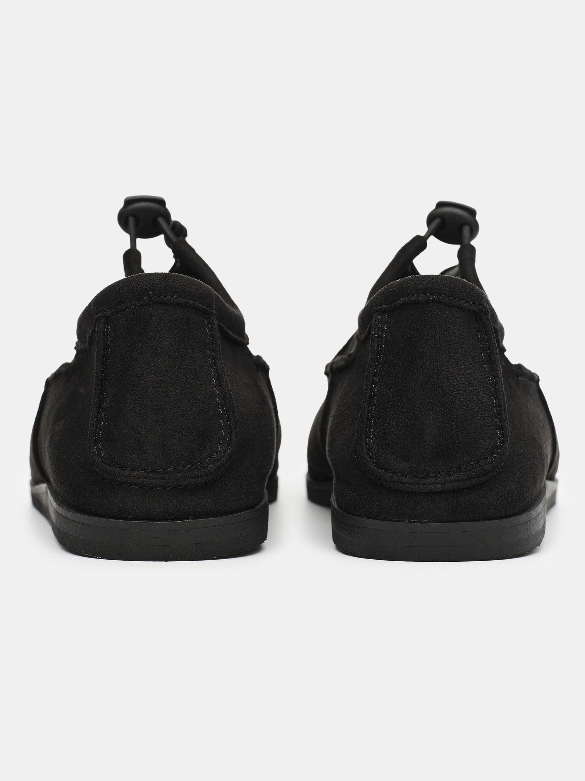 Square Toe Moccasin, Black