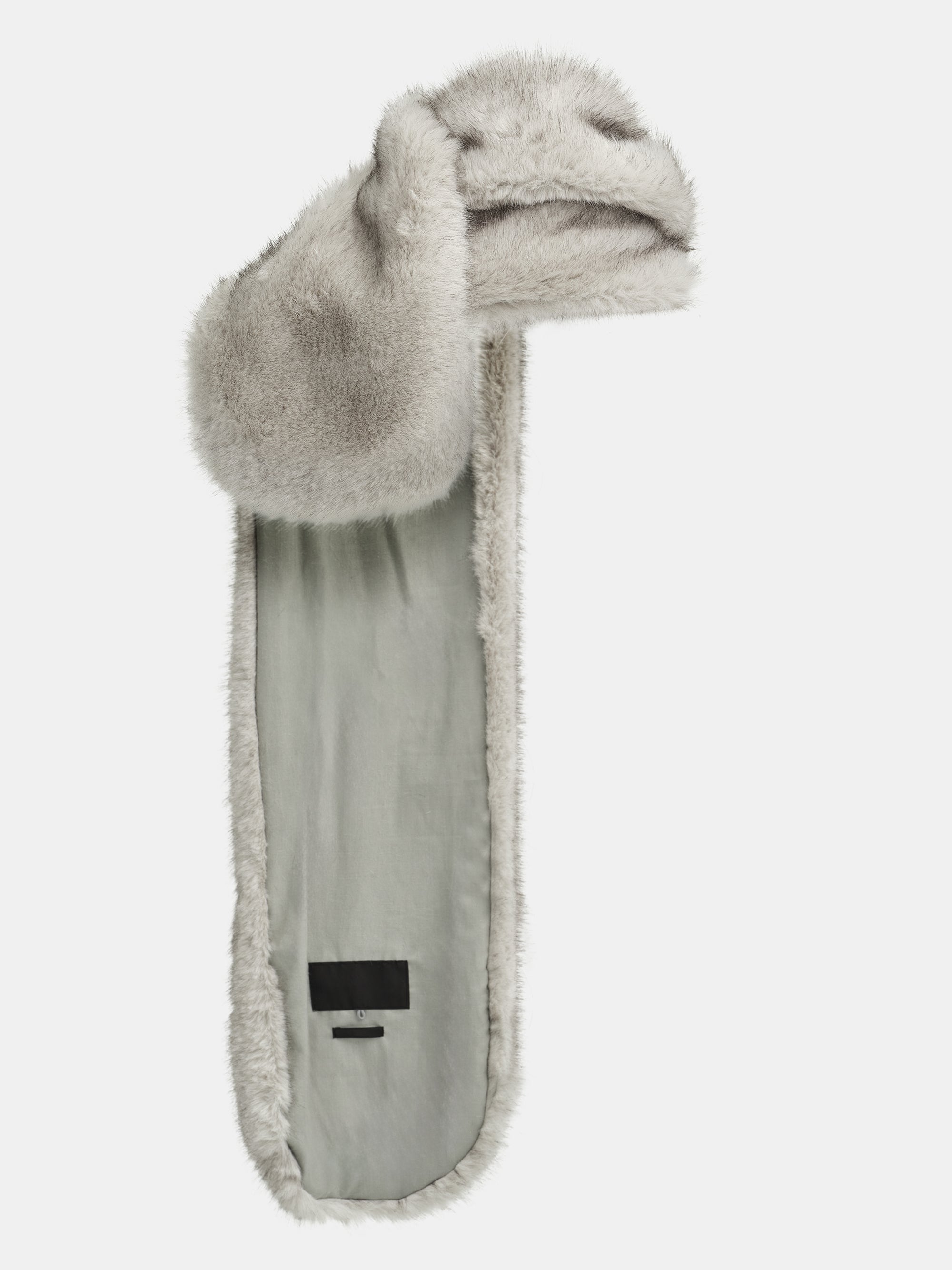Faux Shearling Scarf, Grey