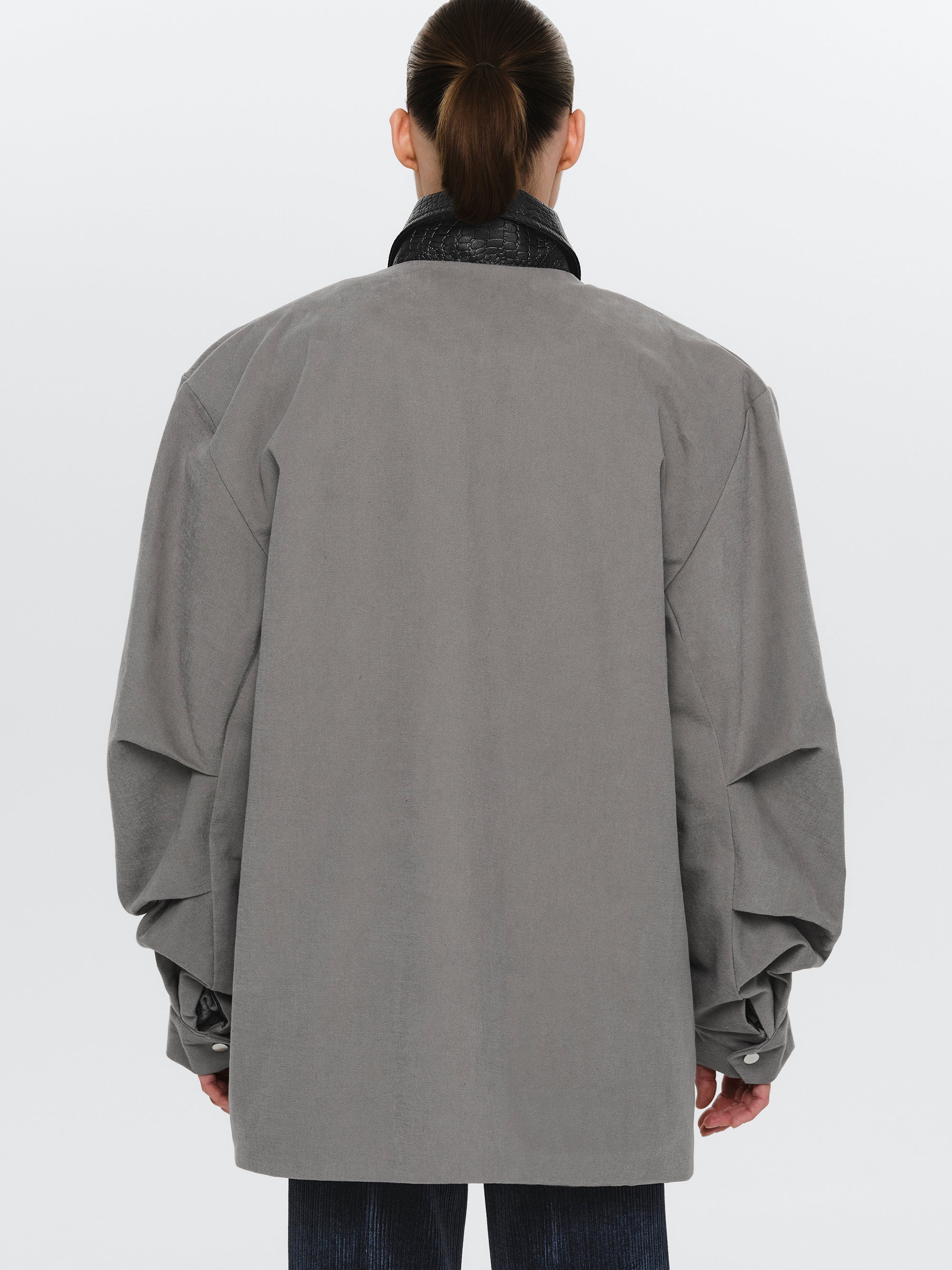 Fleece Barn Jacket, Grey