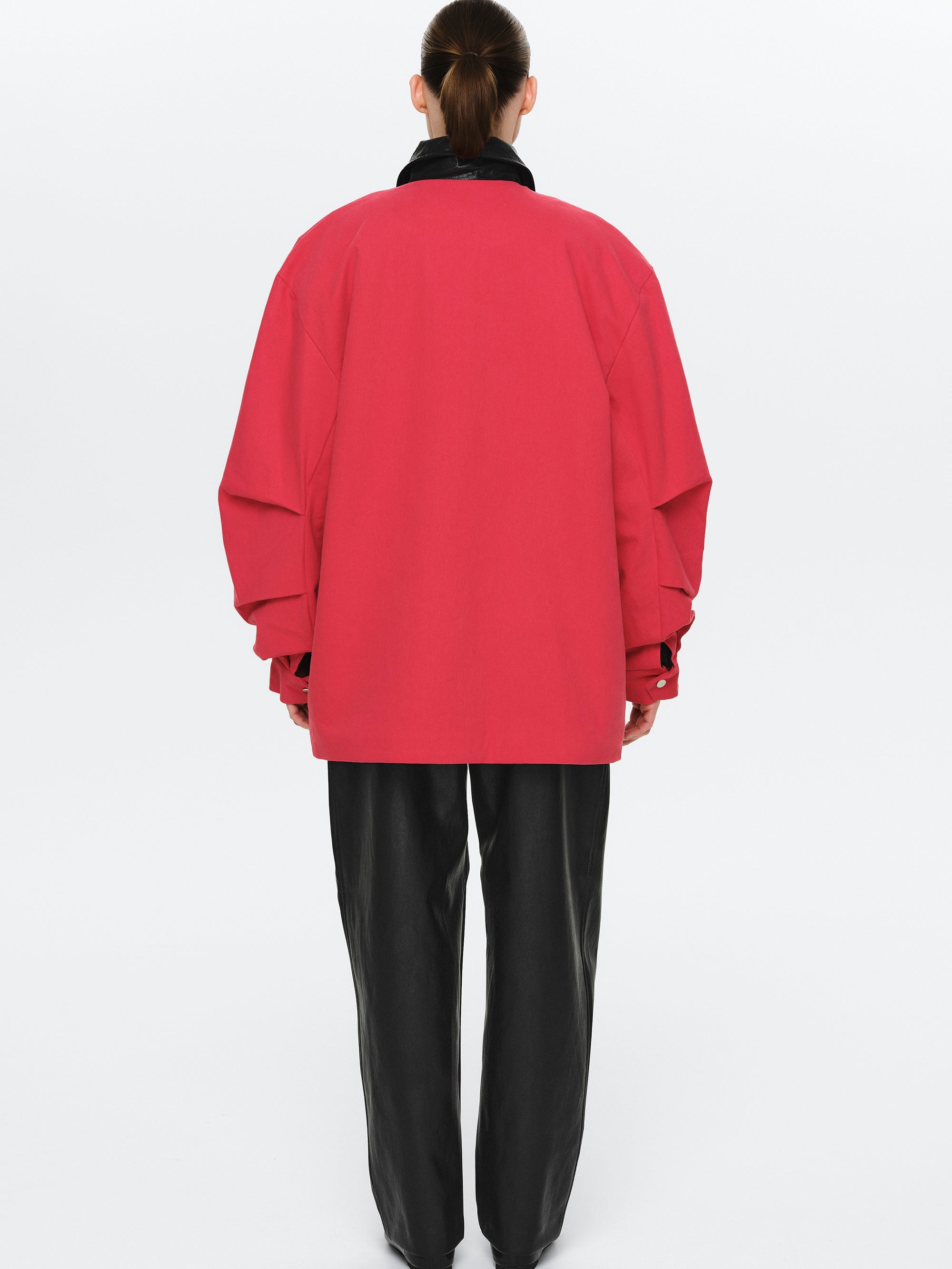 Fleece Barn Jacket, Red
