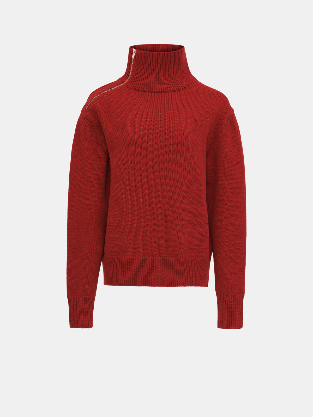 Konny Zipped Sweater, Red