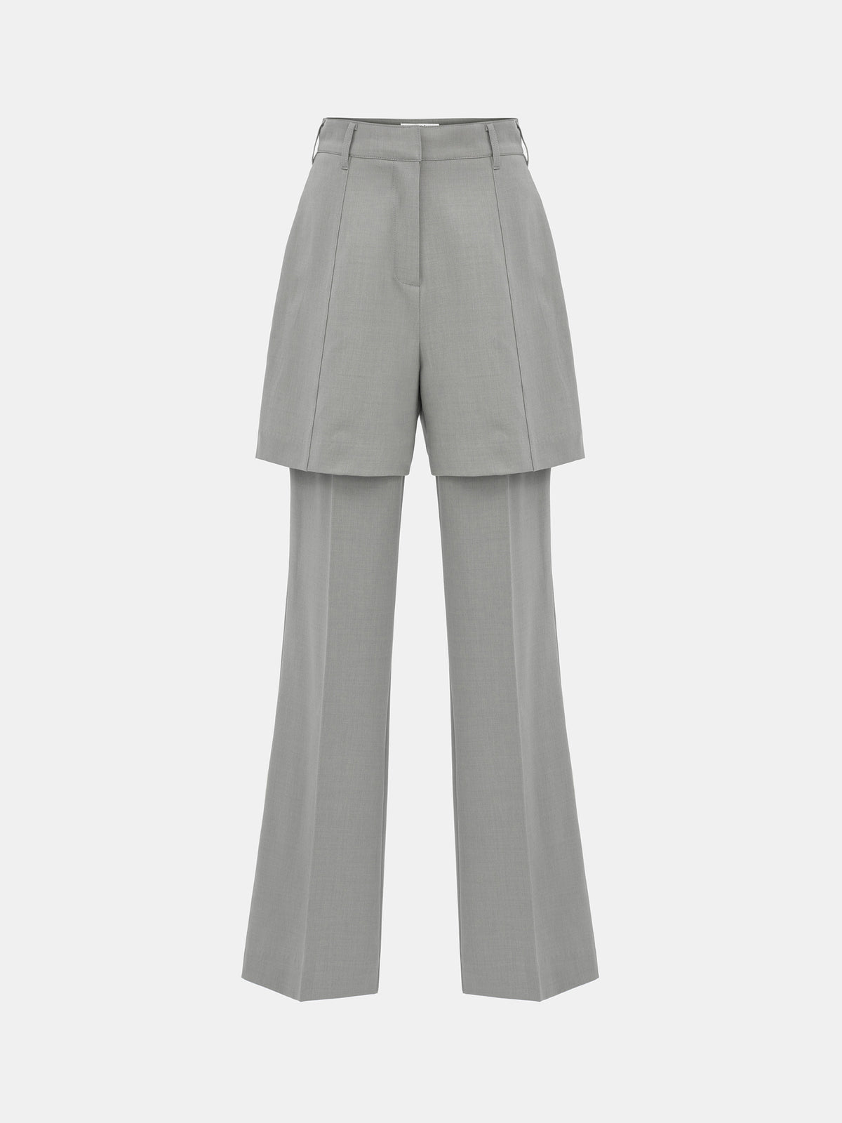 Calla Layered Trousers, Grey