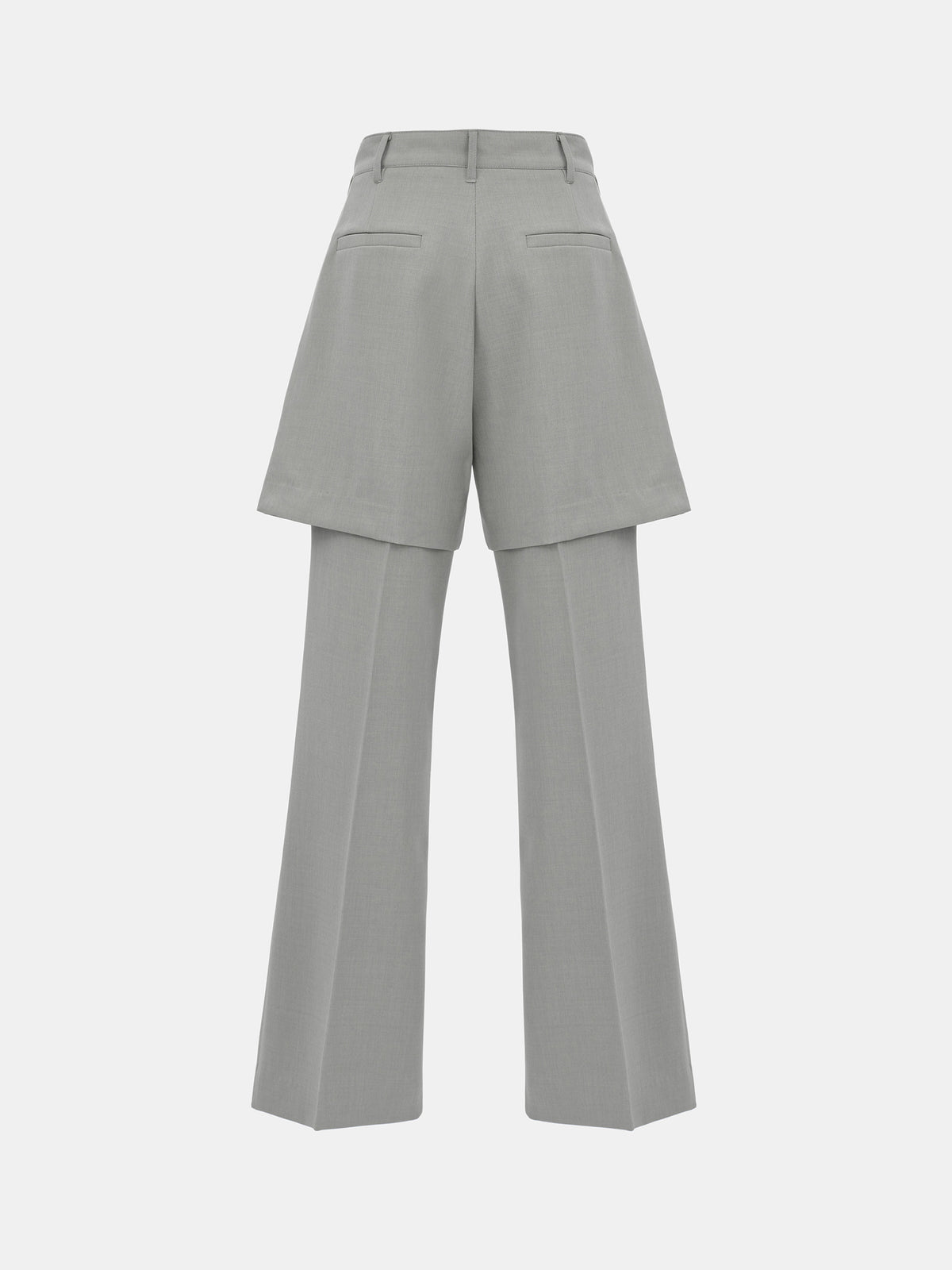 Calla Layered Trousers, Grey