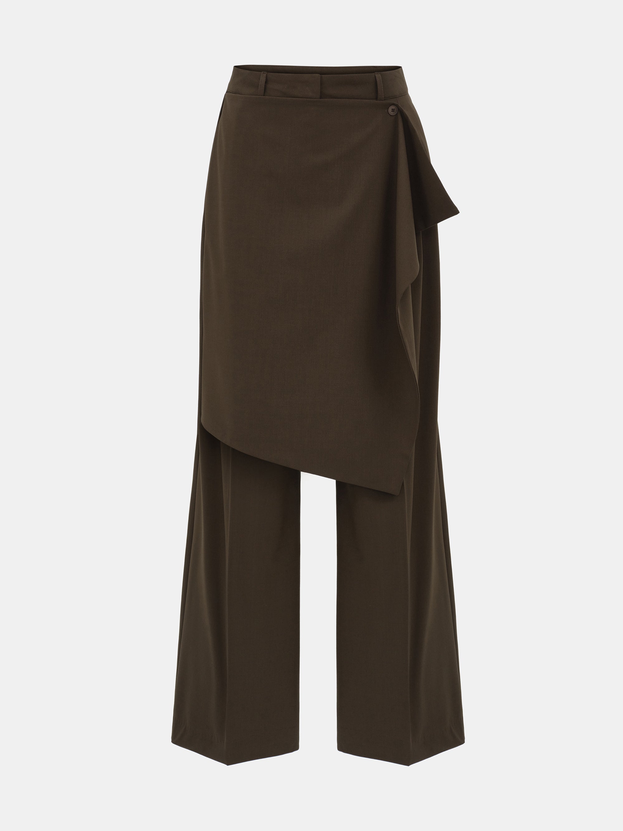 Hane Wide Pareo Trousers, Brown