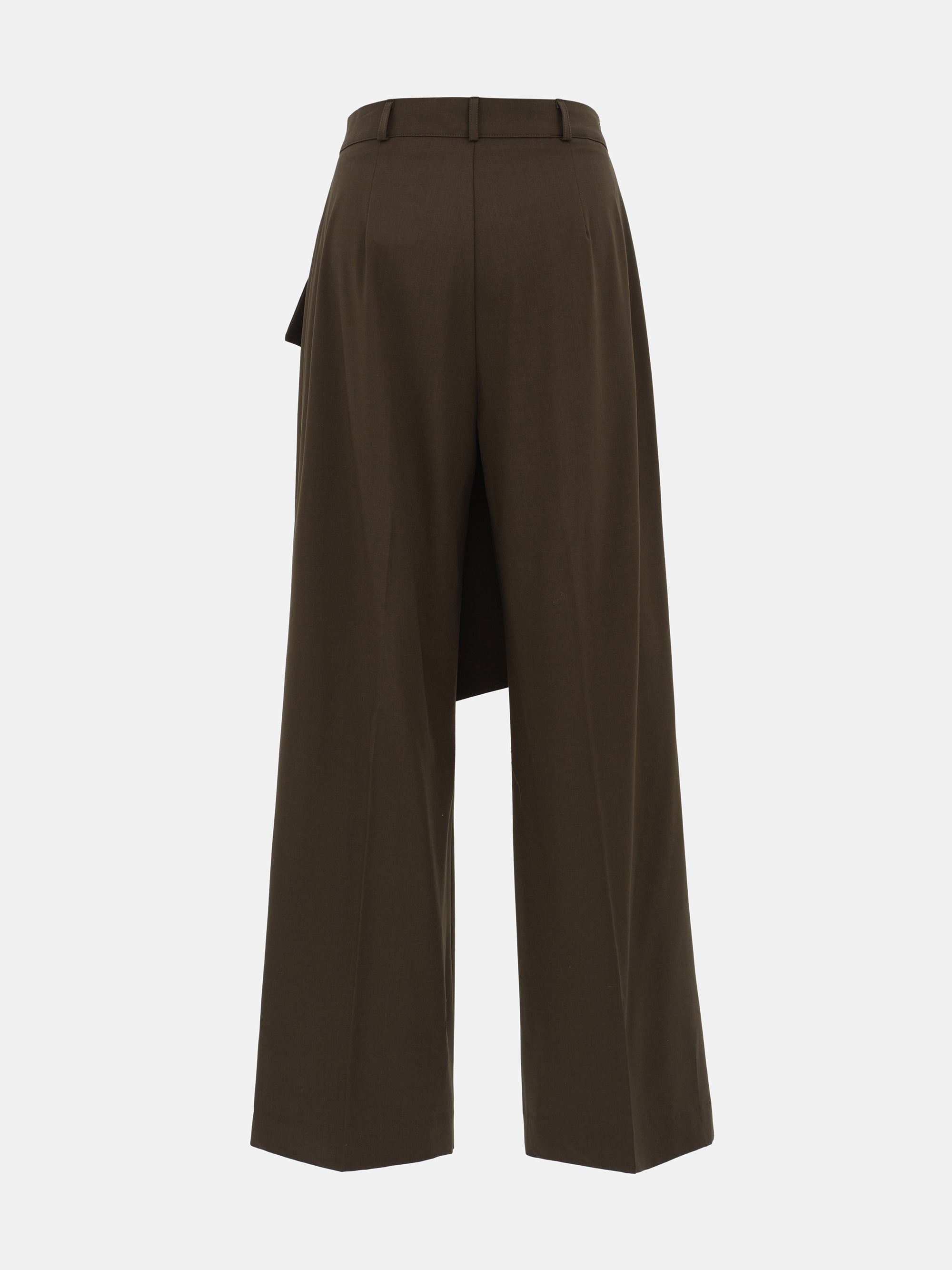 Hane Wide Pareo Trousers, Brown