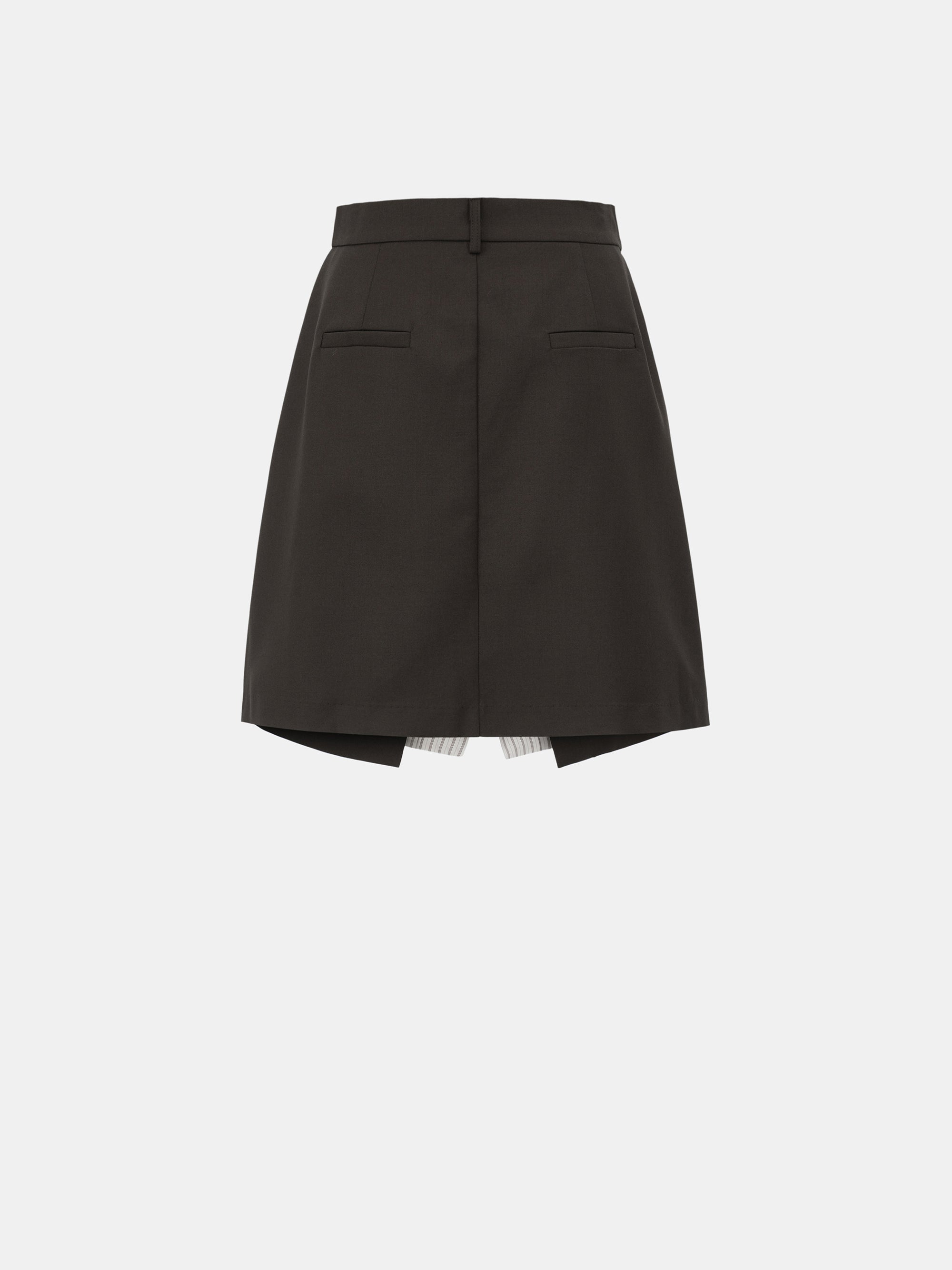 Maia Layered Wrap Midi Skirt, Brown