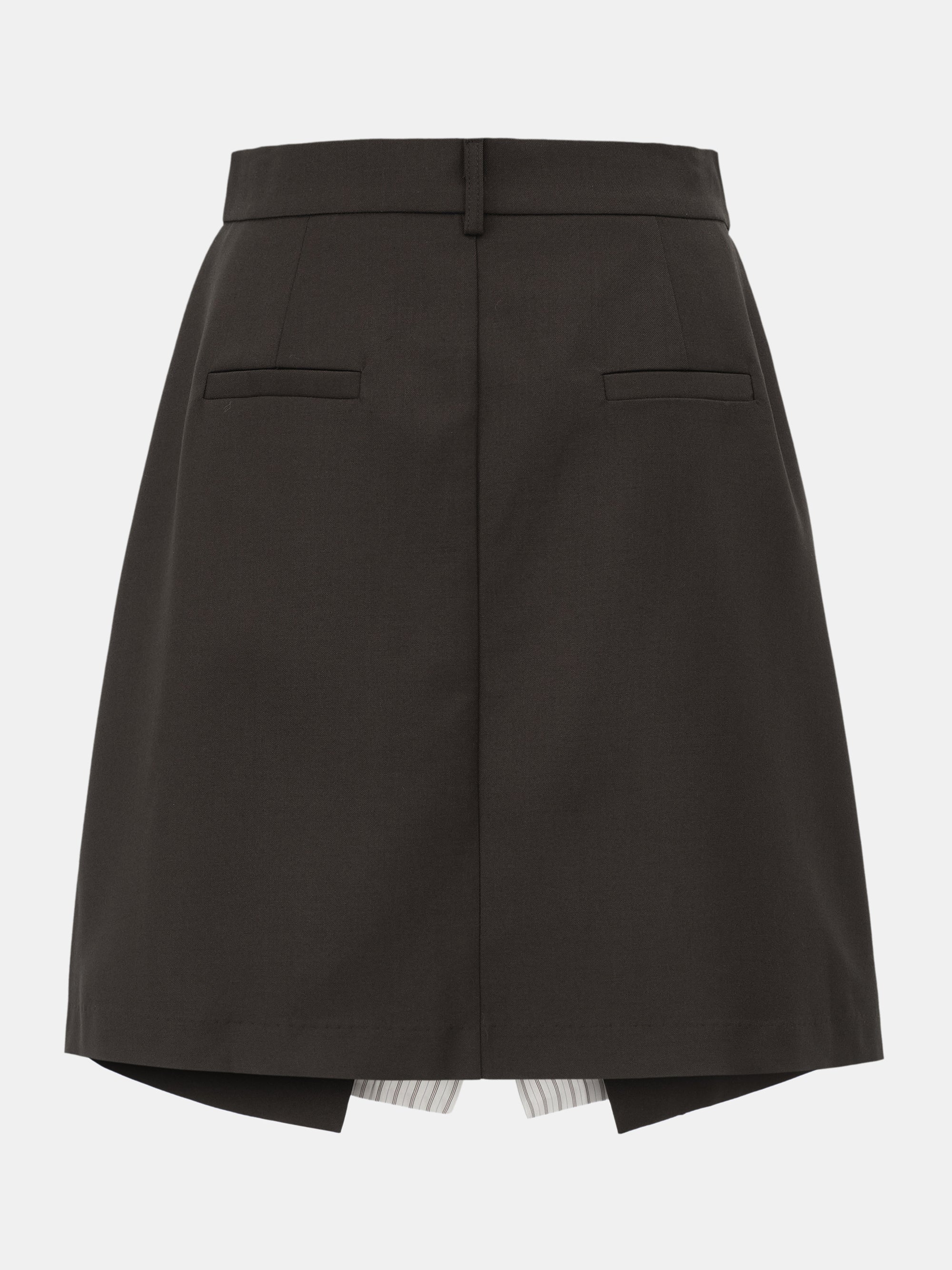 Maia Layered Wrap Midi Skirt, Brown