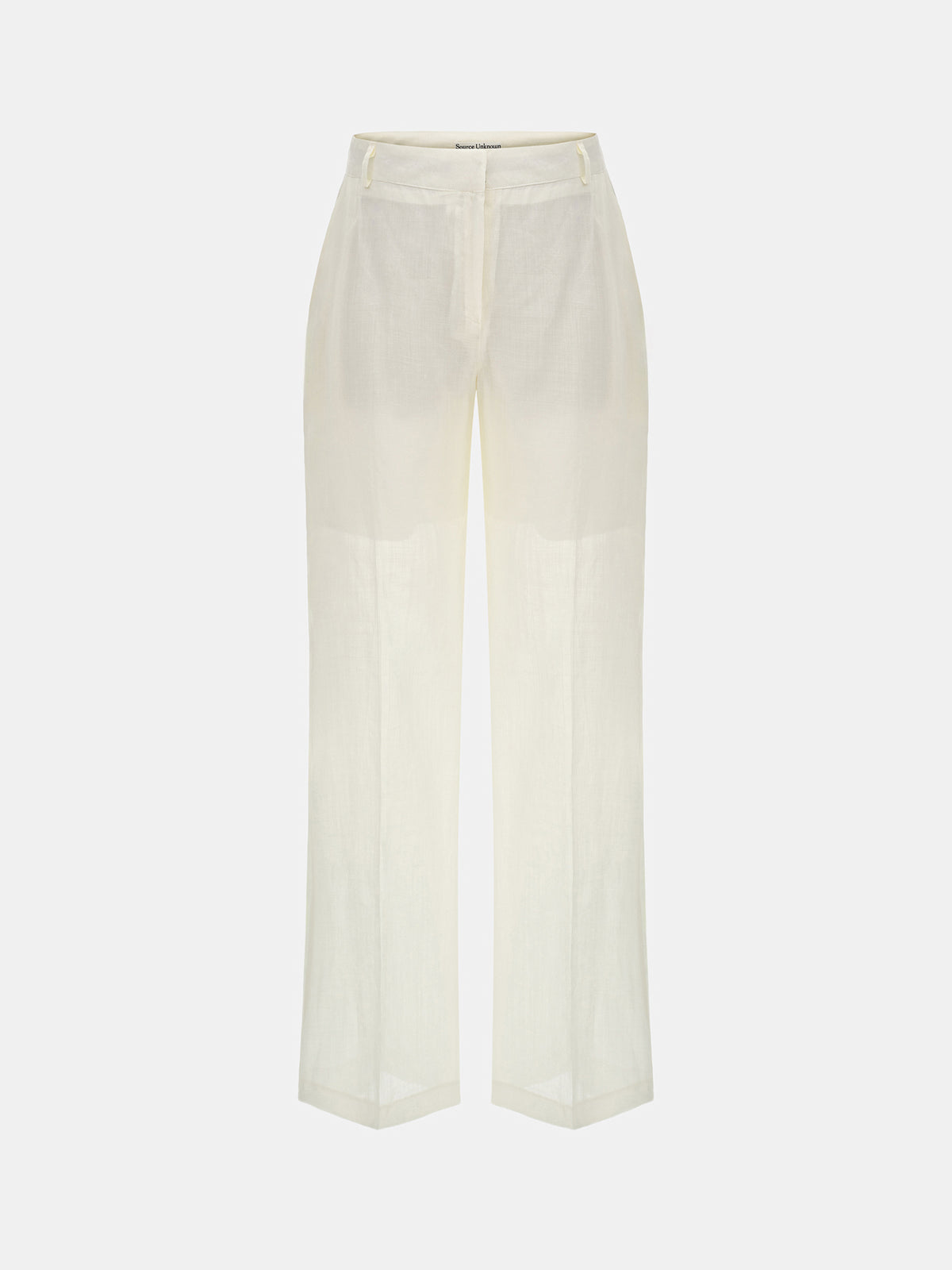 Arny Semi-Sheer Linen Pants, Ivory