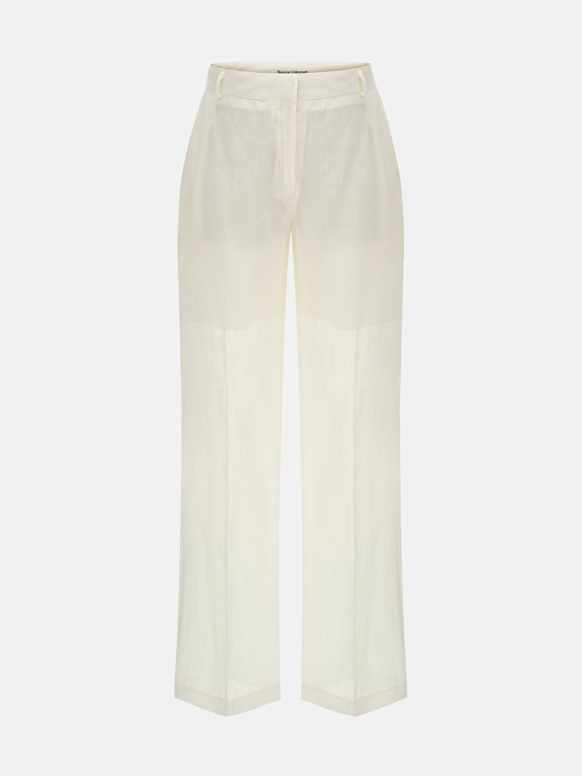 Arny Semi-Sheer Linen Pants, Ivory