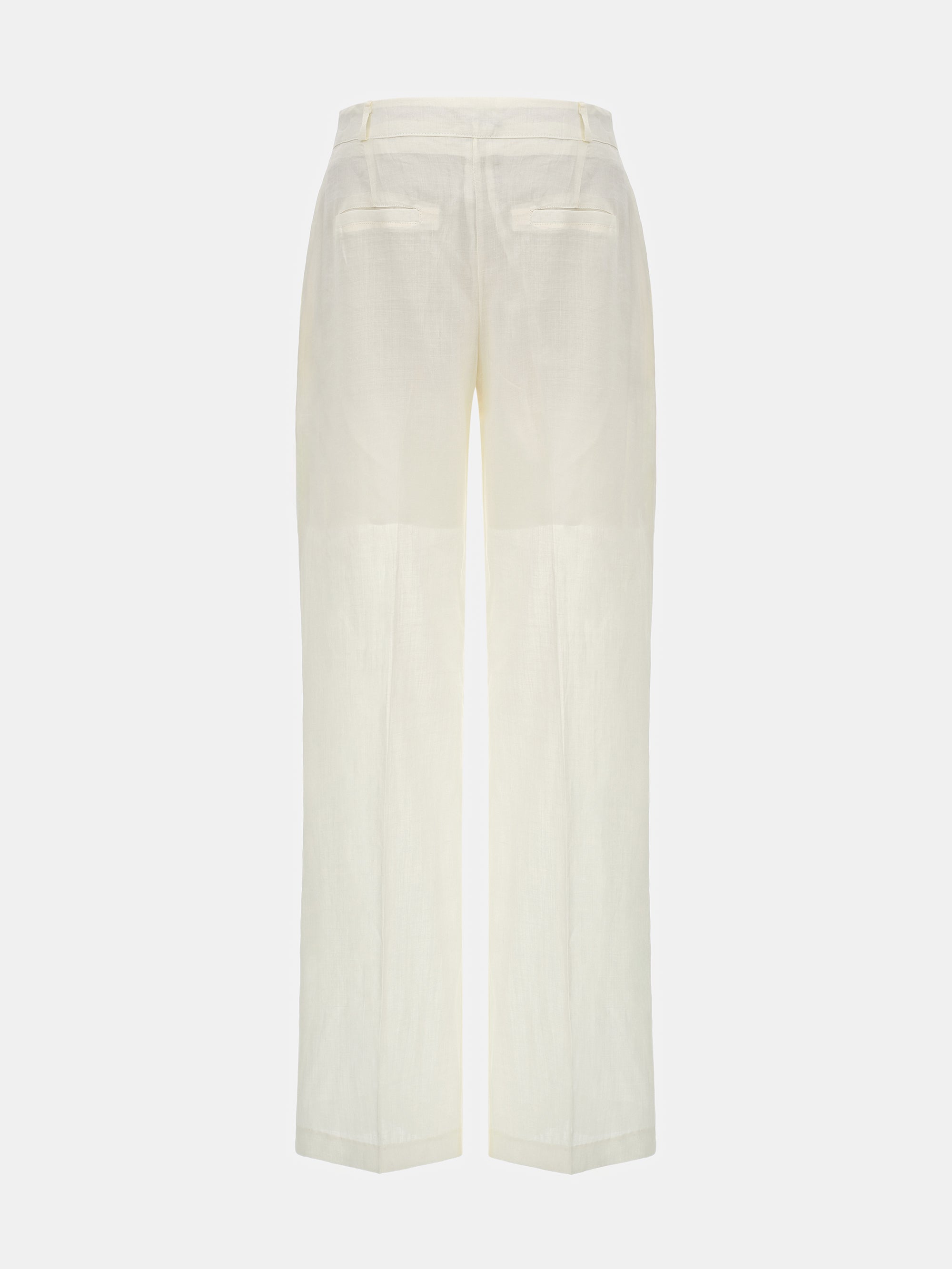 Arny Semi-Sheer Linen Pants, Ivory