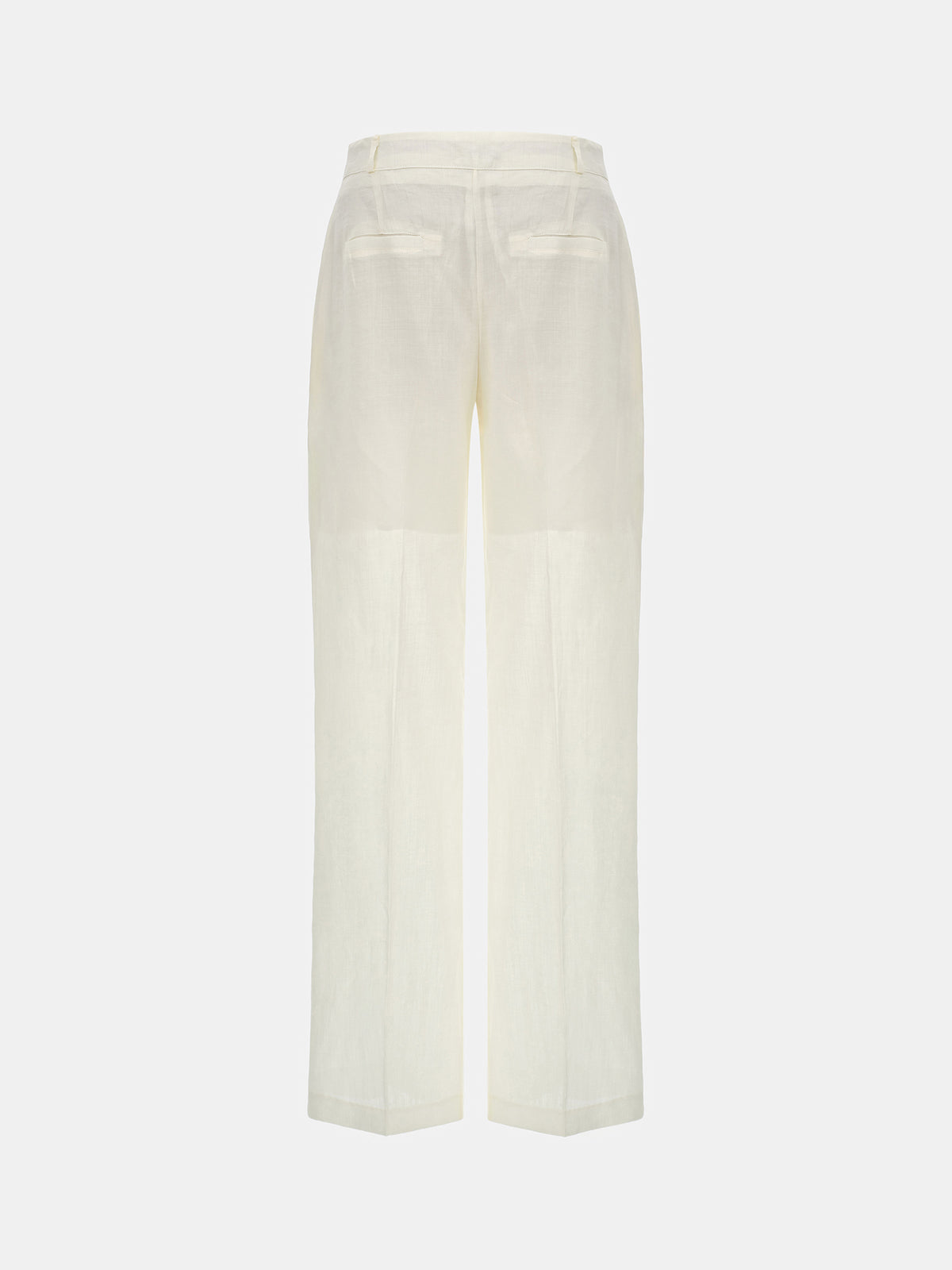 Arny Semi-Sheer Linen Pants, Ivory