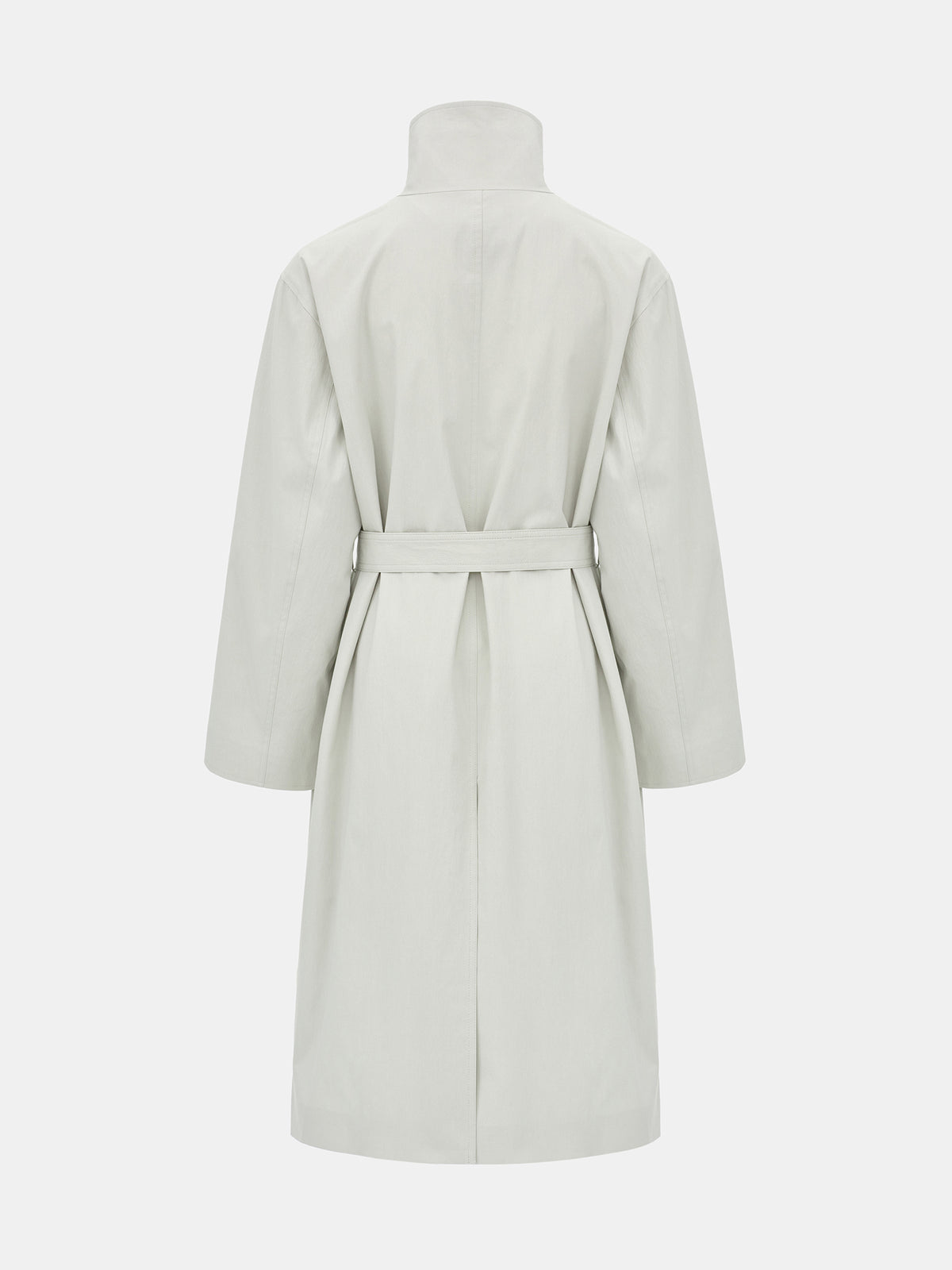 Paolo High-Neck Trench Coat, Beige