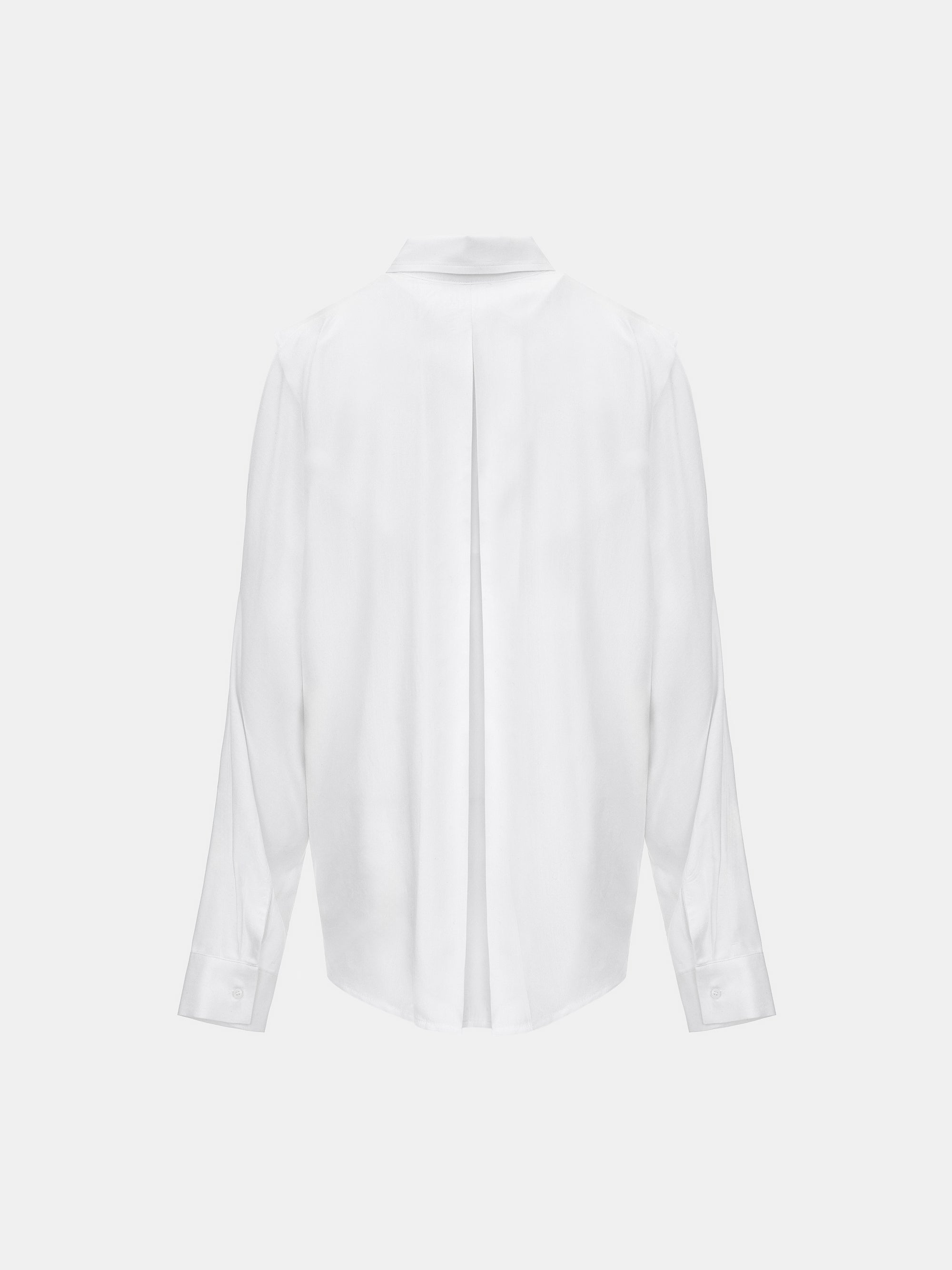 Baya Open Shoulder Fluid Shirt, White