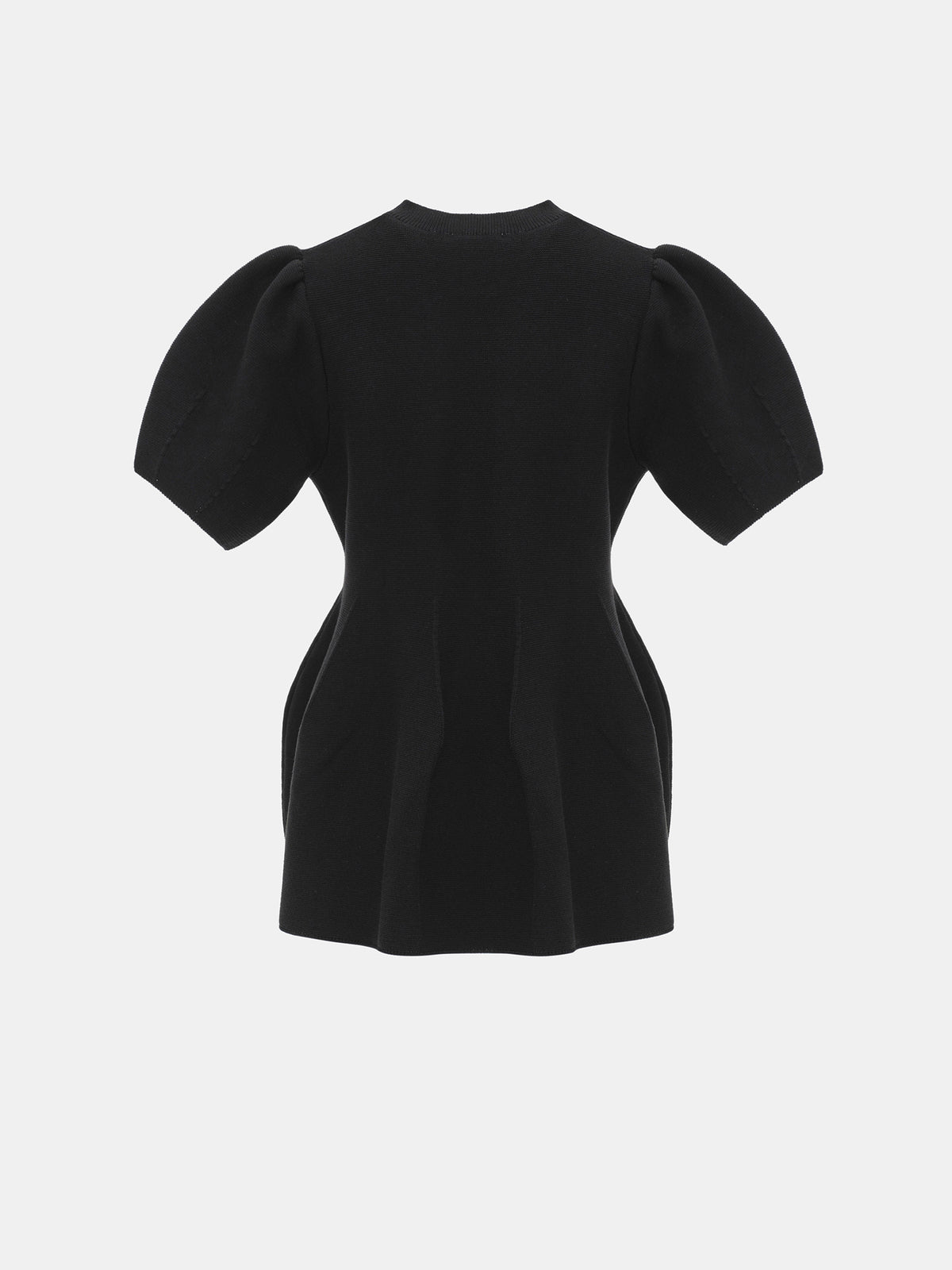 Givston Puff Sleeve Tulip Top, Black