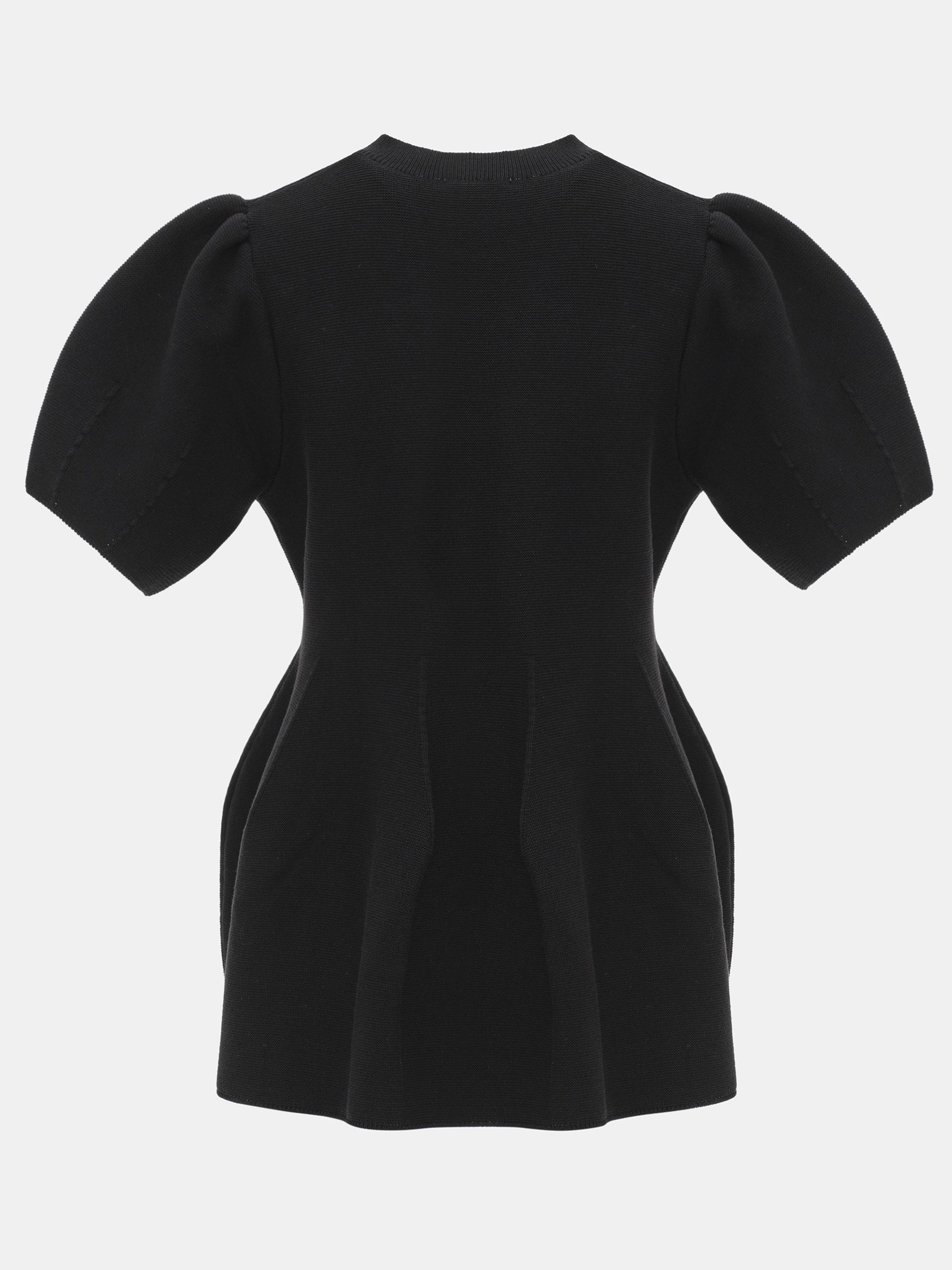 Givston Puff Sleeve Tulip Top, Black