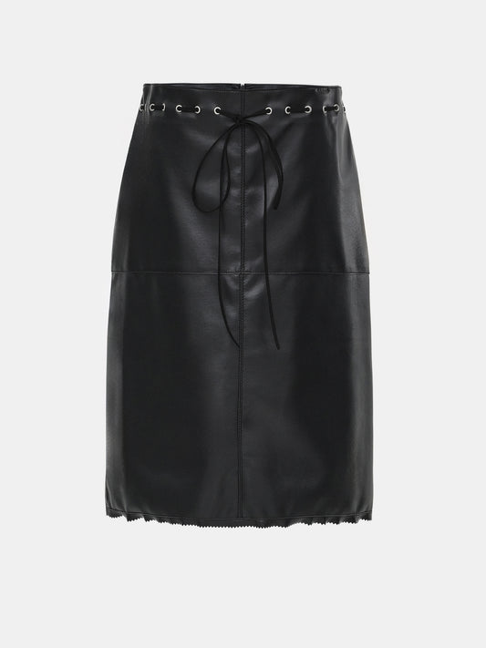 Talamo Faux Leather Skirt, Black