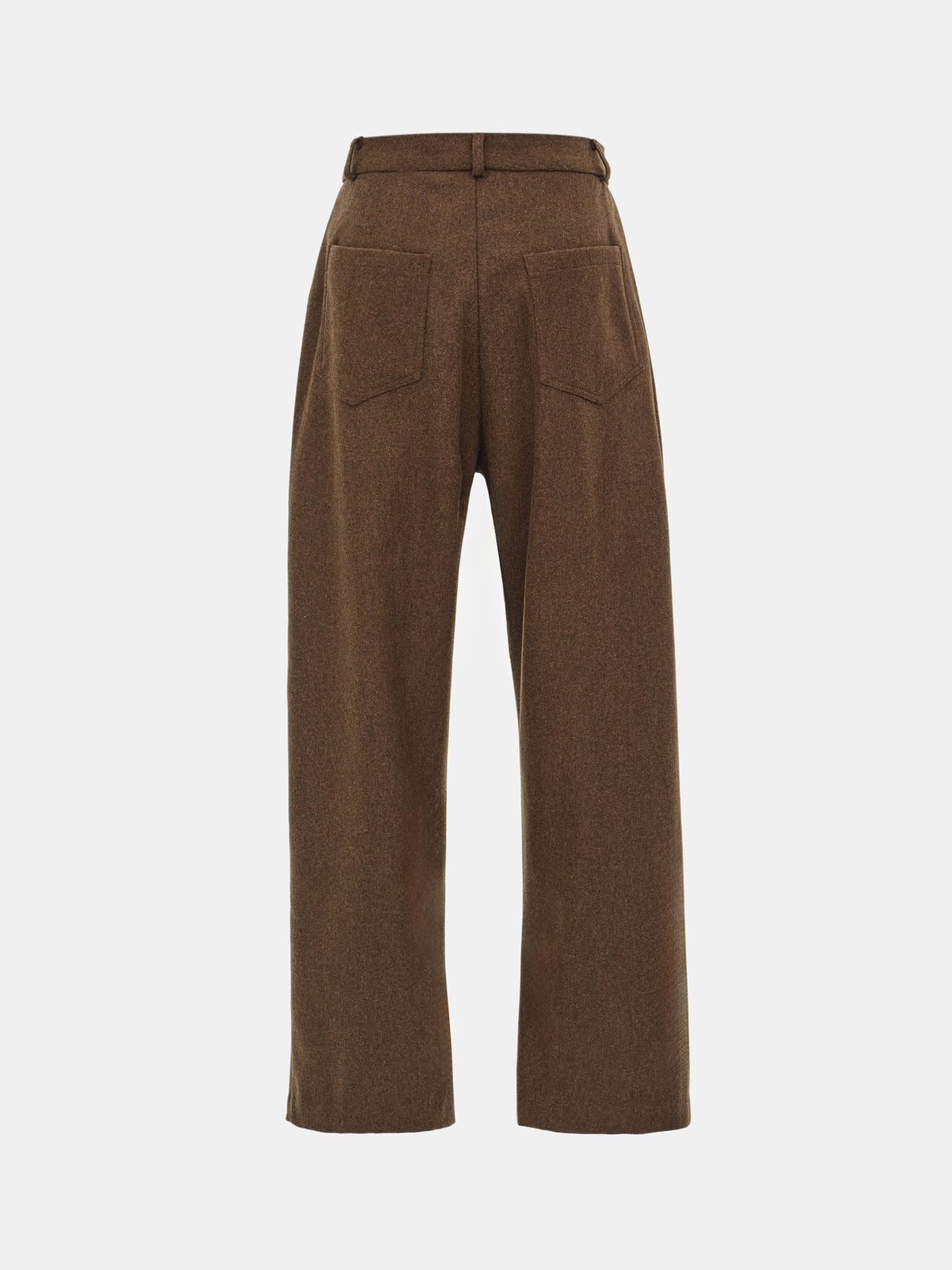 Roanna Wool-Blend Trousers, Brown