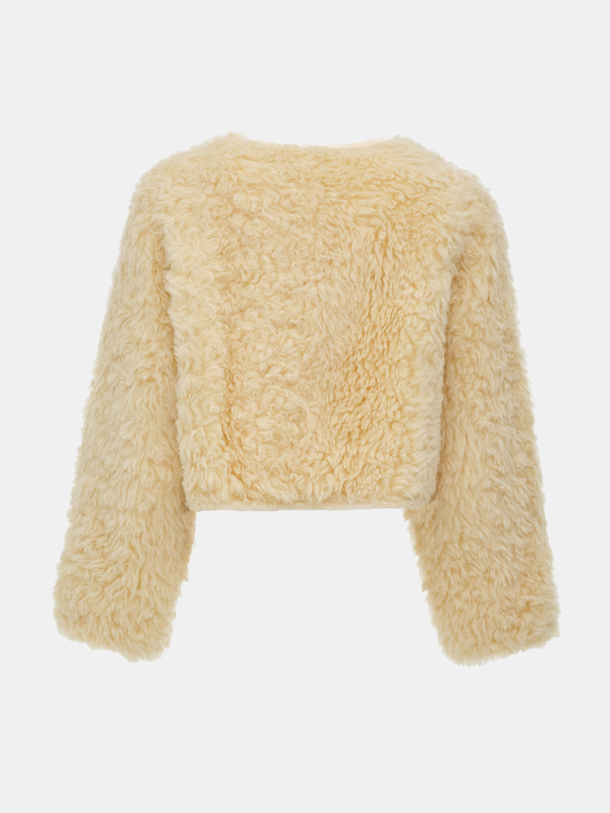 Daye Zip Shearling Jacket, Yellow