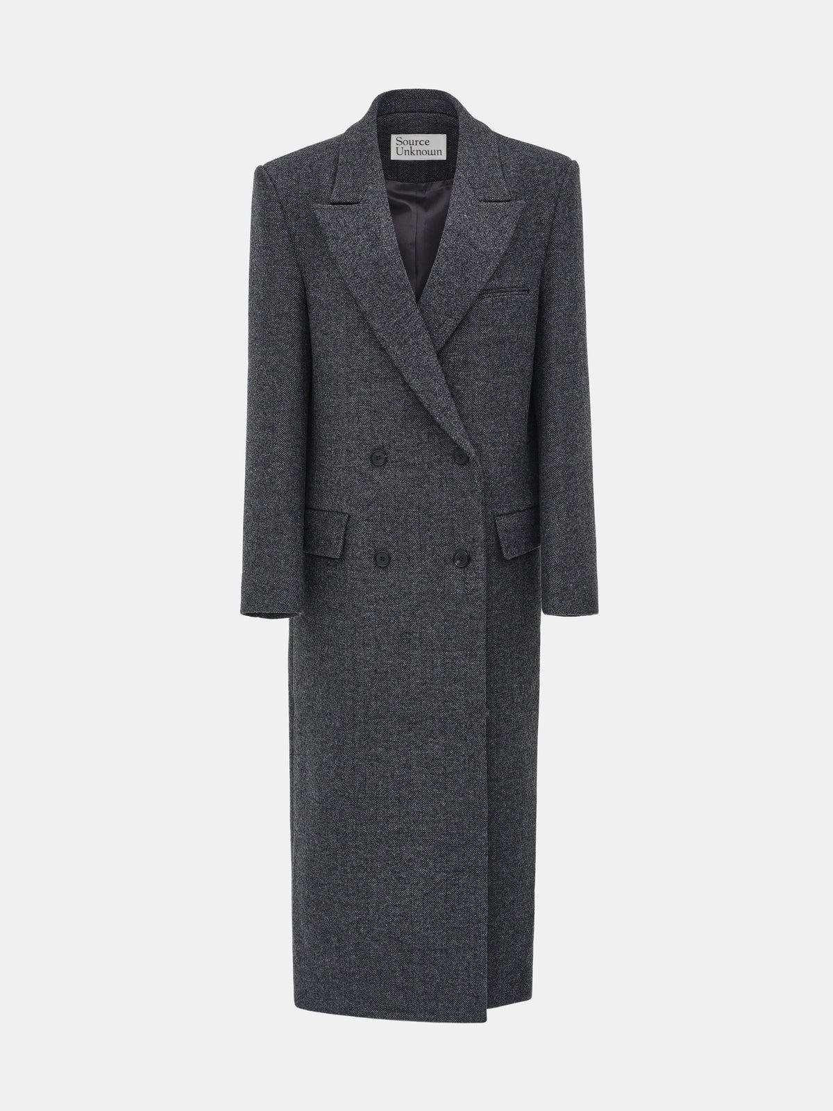 Reyna Long Coat, Charcoal