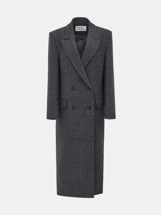 Reyna Long Coat, Charcoal