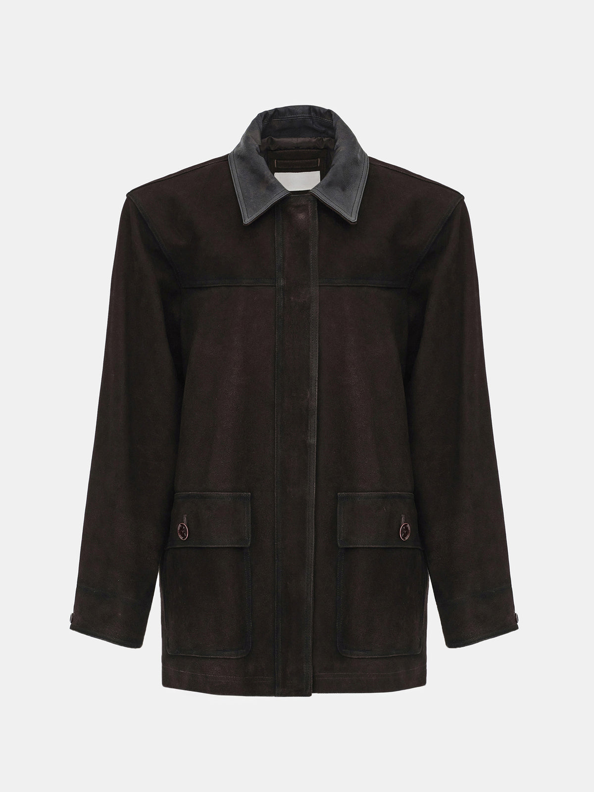 Bou Paneled Barn Suede Jacket, Brown