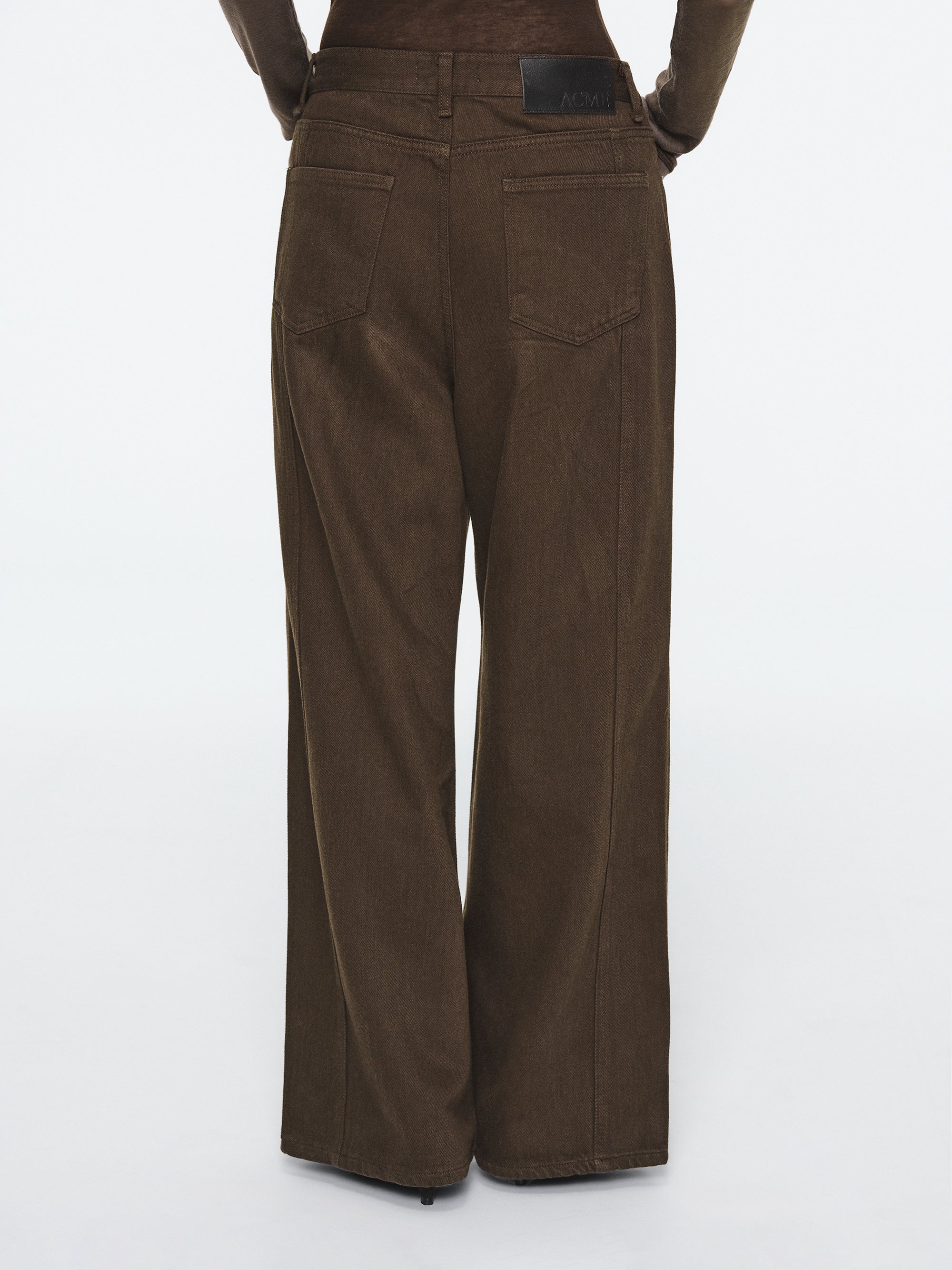 Wide-Leg Jeans, Brown