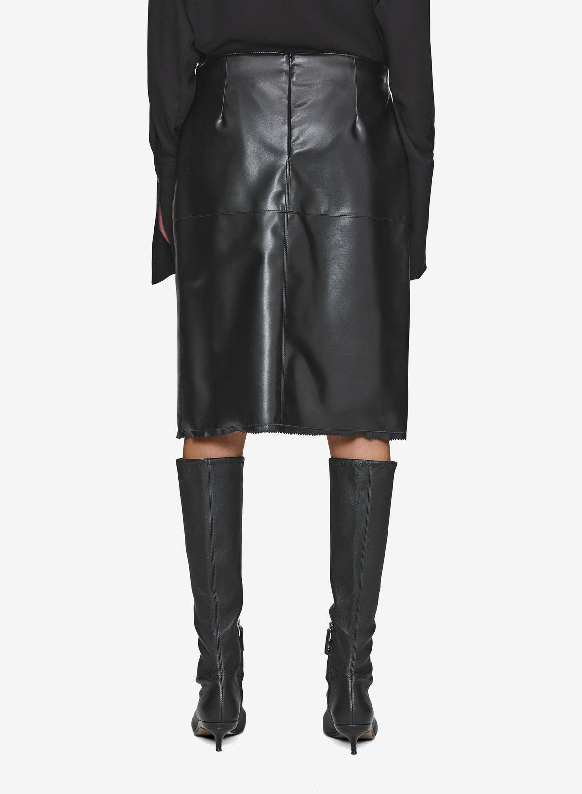 Talamo Faux Leather Skirt, Black