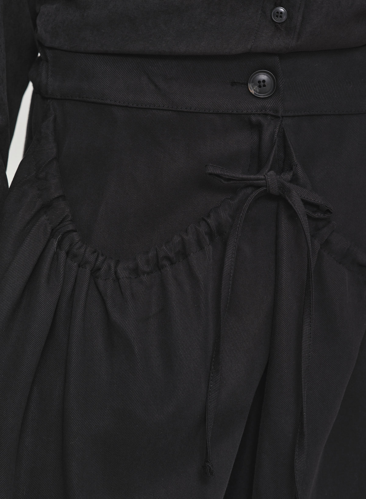 Cigar Drawstring Trousers, Black