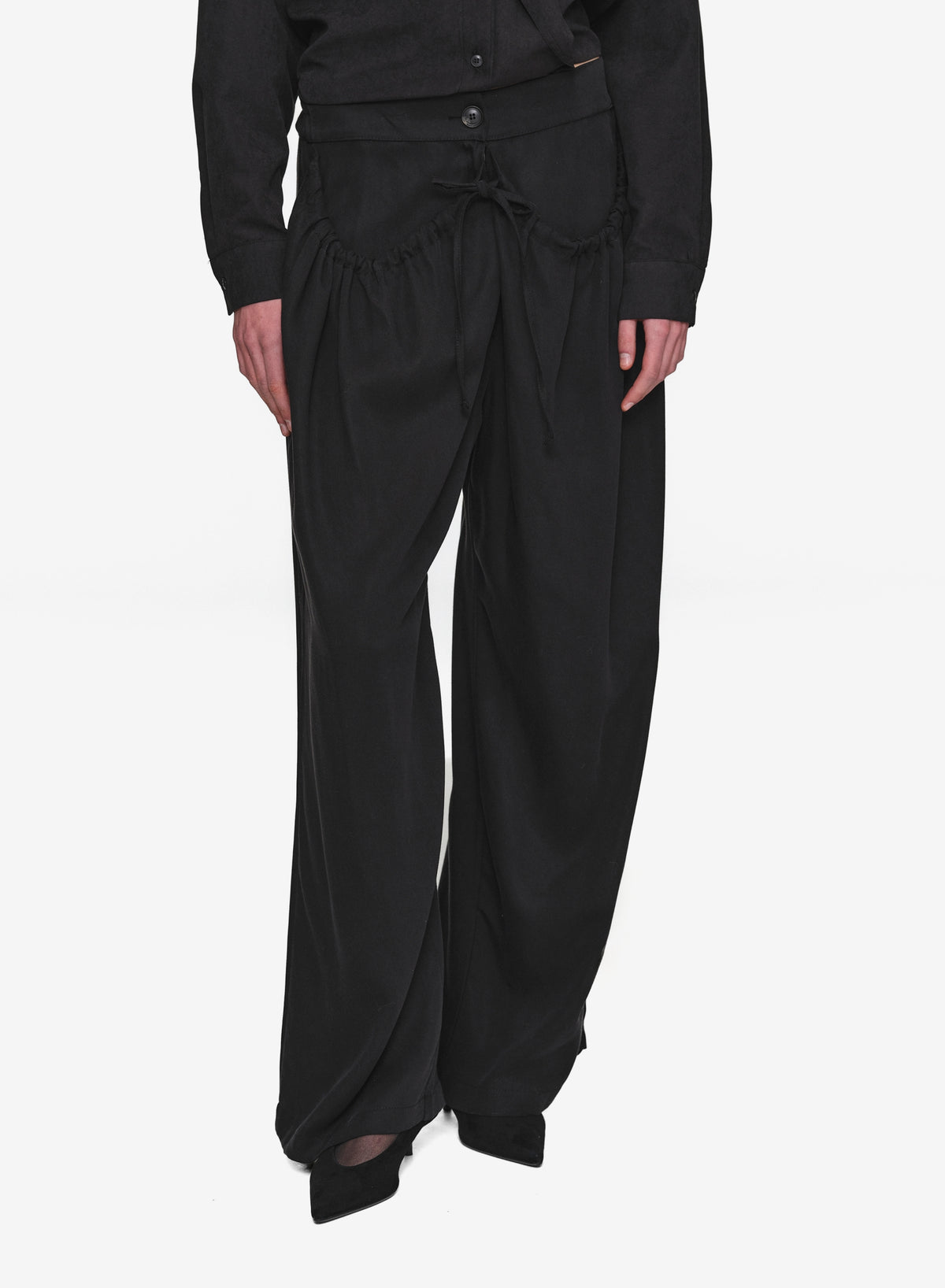 Cigar Drawstring Trousers, Black