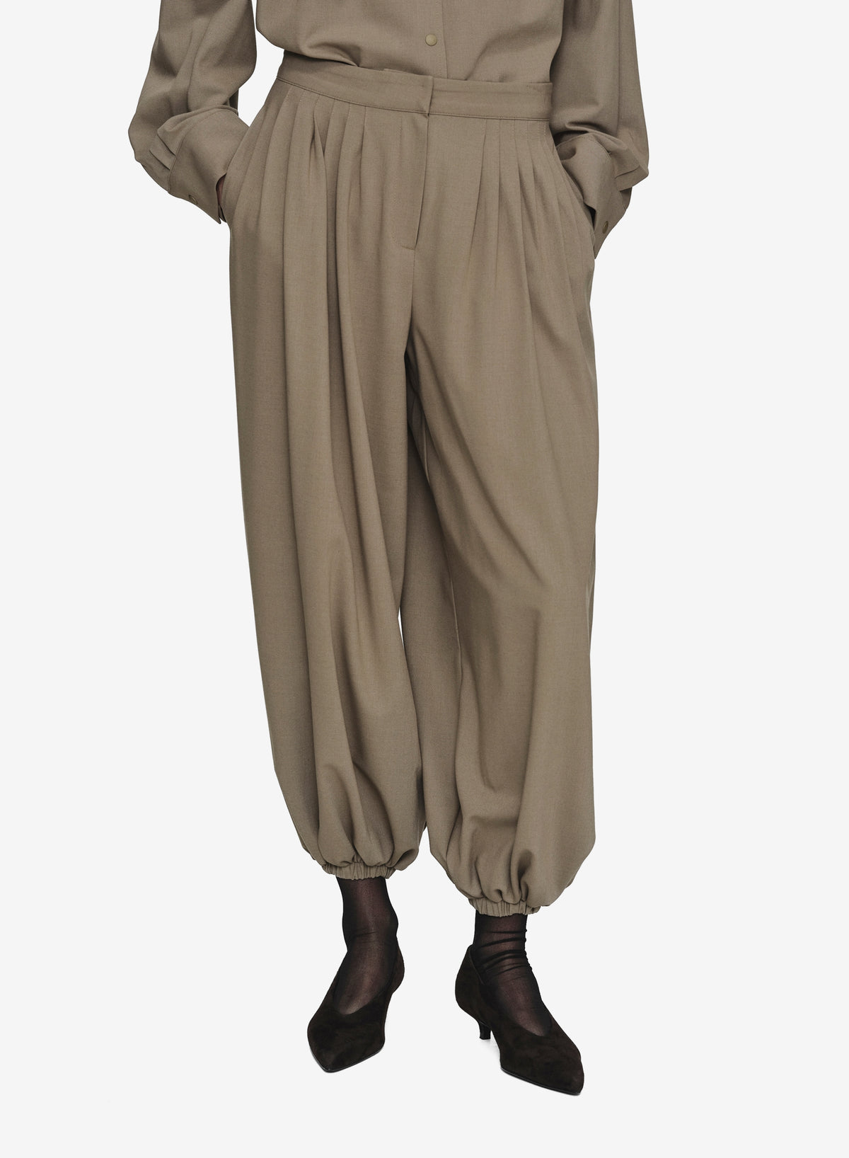 Giacca Ruched Trousers, Beige
