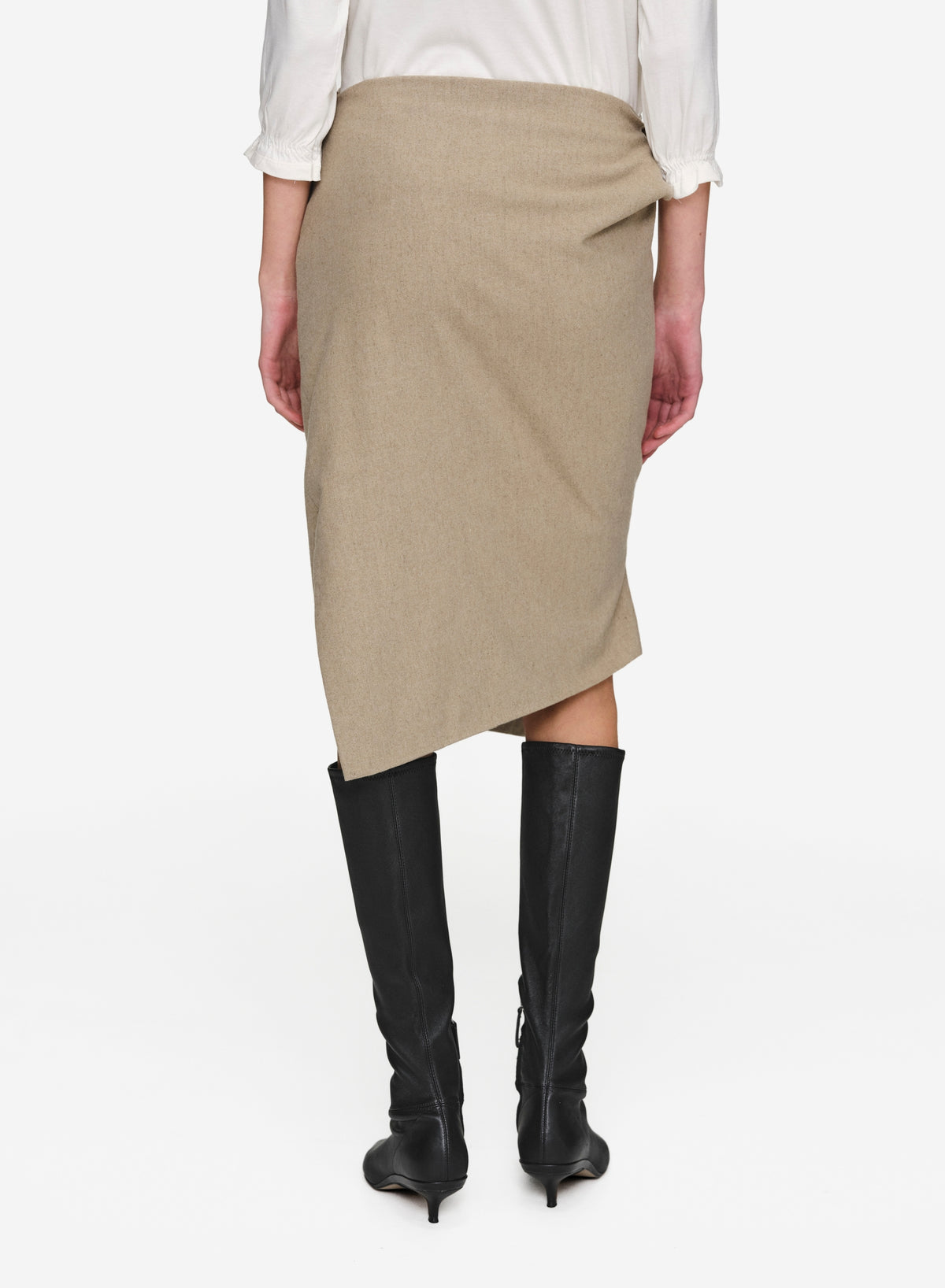Notte Midi Skirt, Beige