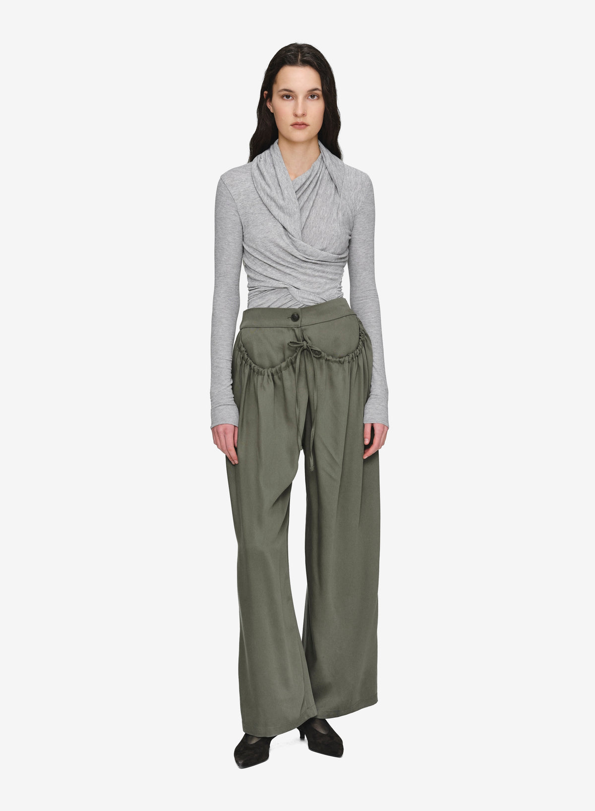 Cigar Drawstring Trousers, Khaki