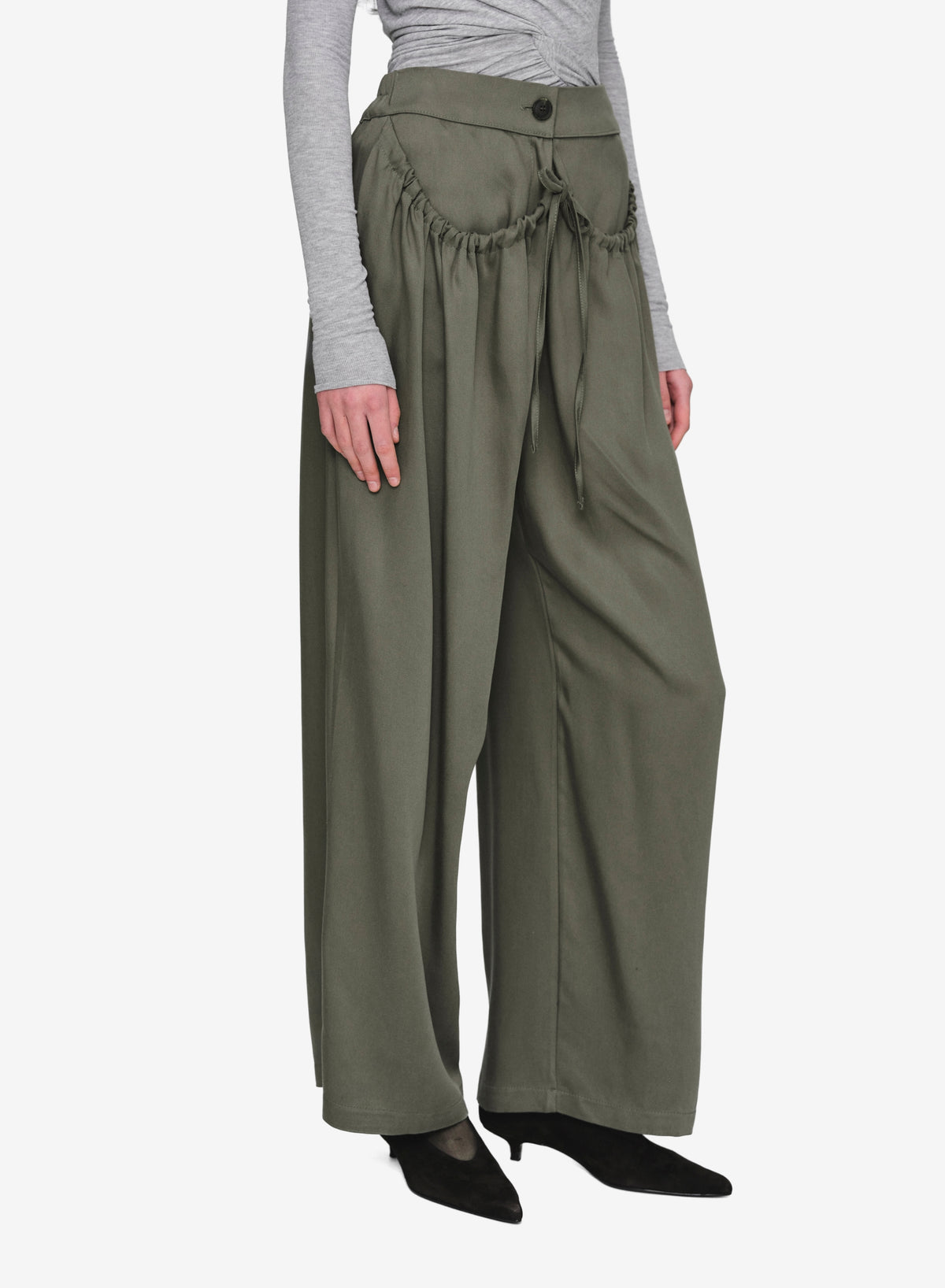 Cigar Drawstring Trousers, Khaki