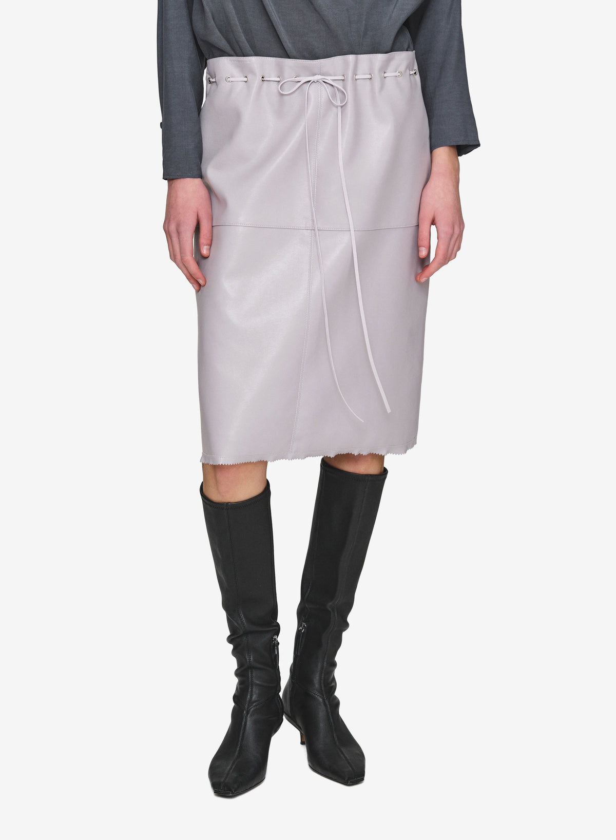 Talamo Faux Leather Skirt, Lilac