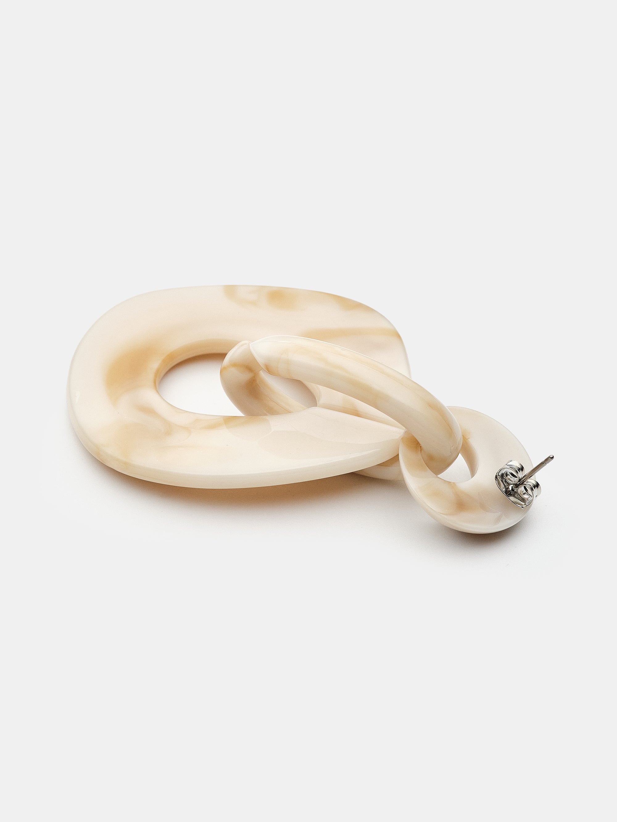 Marble Drop Earrings, Butter