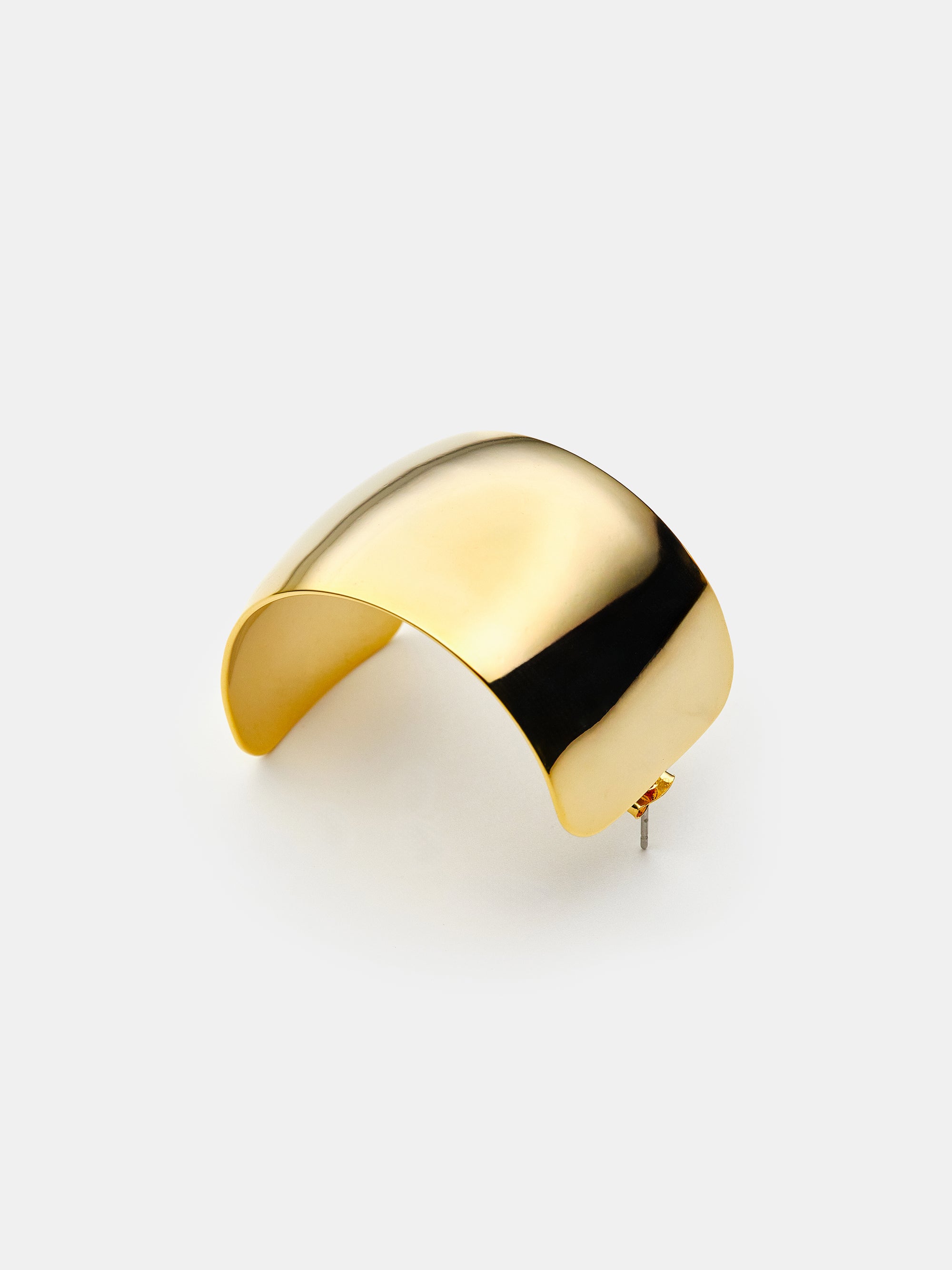 Crescent Hoop Earrings, Gold