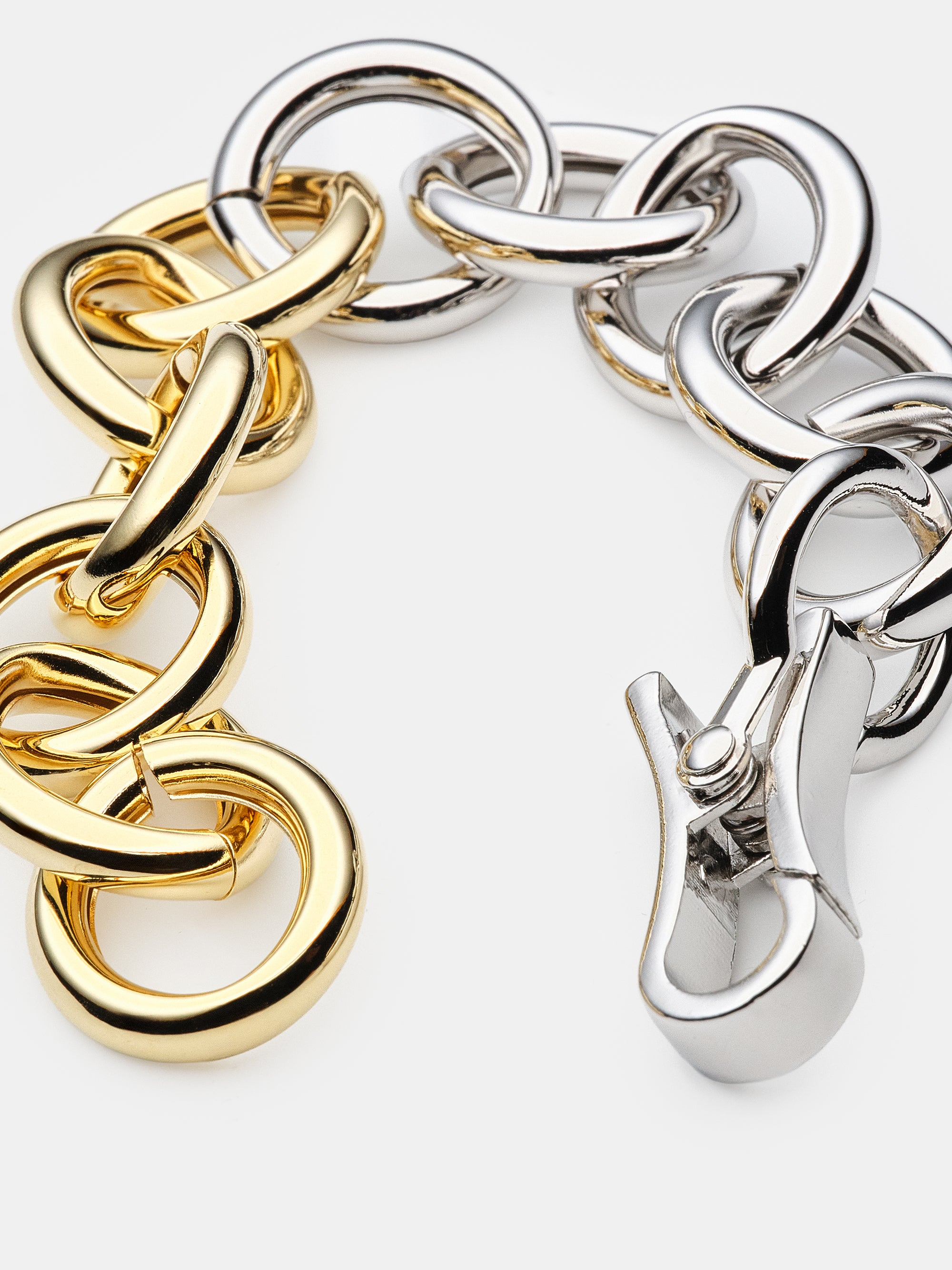 Two-Tone Link Bracelet, Gold & Silver