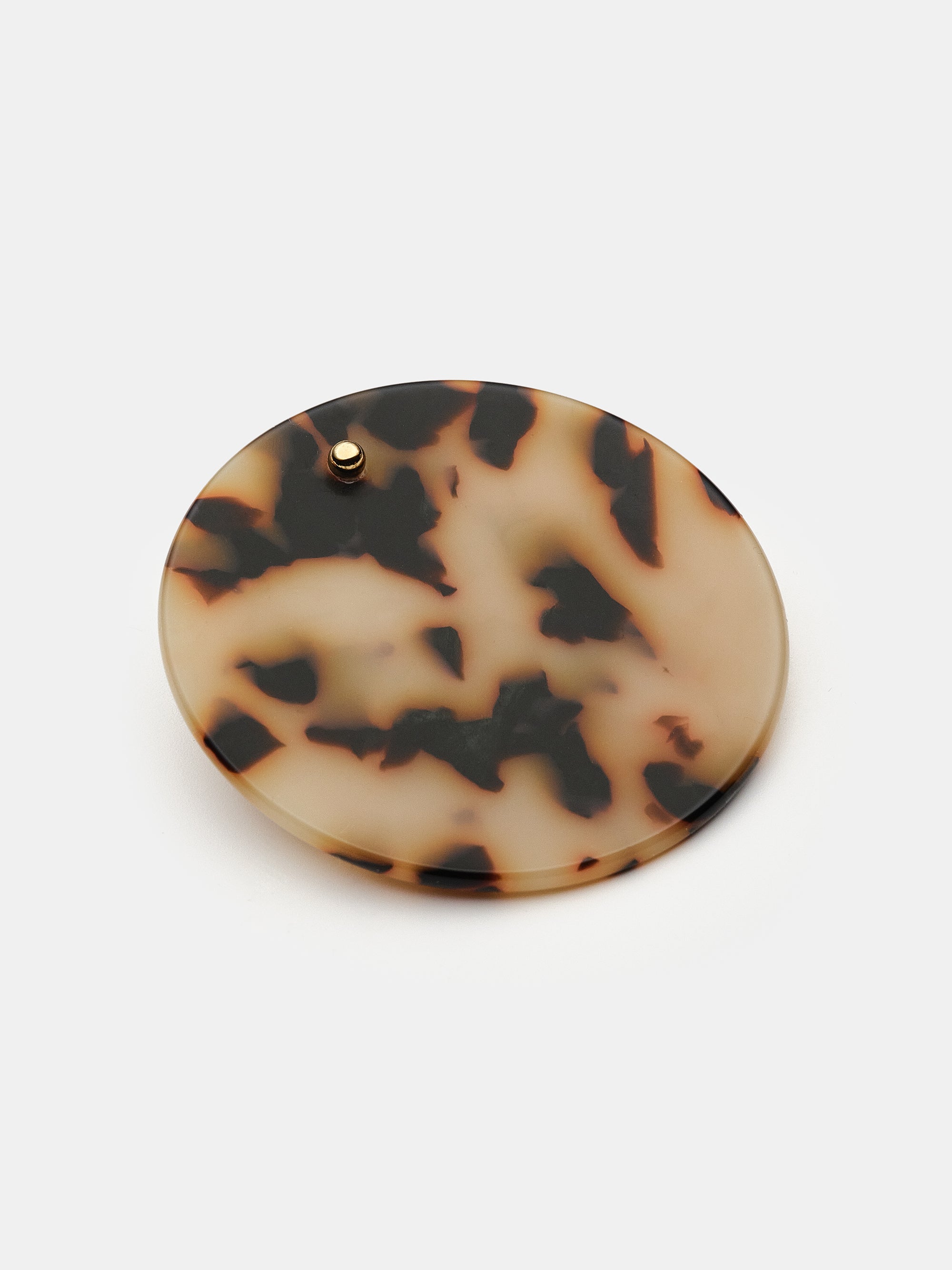 Tortoiseshell Stud Earrings, Brown