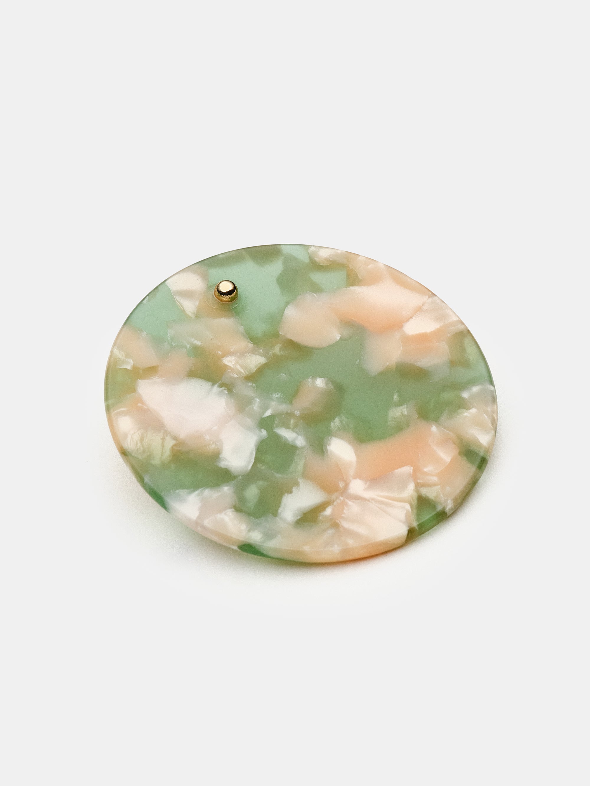 Marble Stud Earrings, Sage