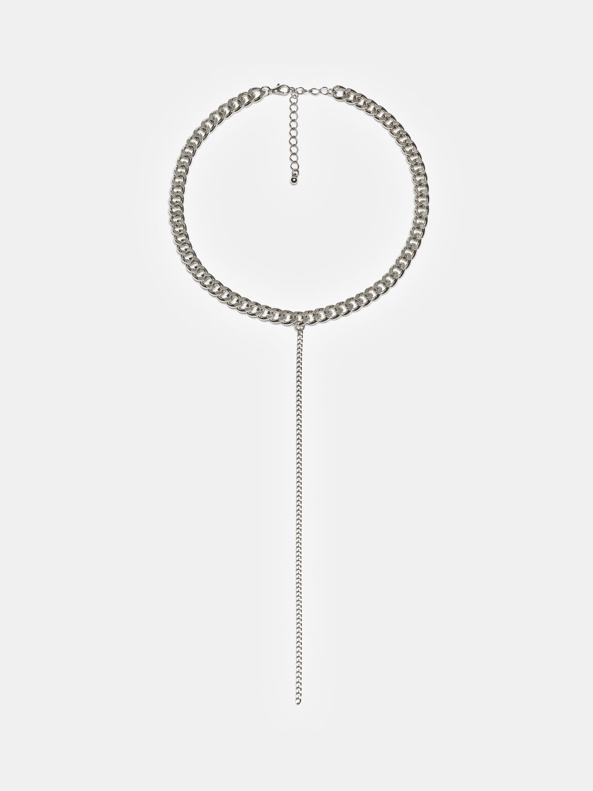 Curb Chain Necklace, Silver