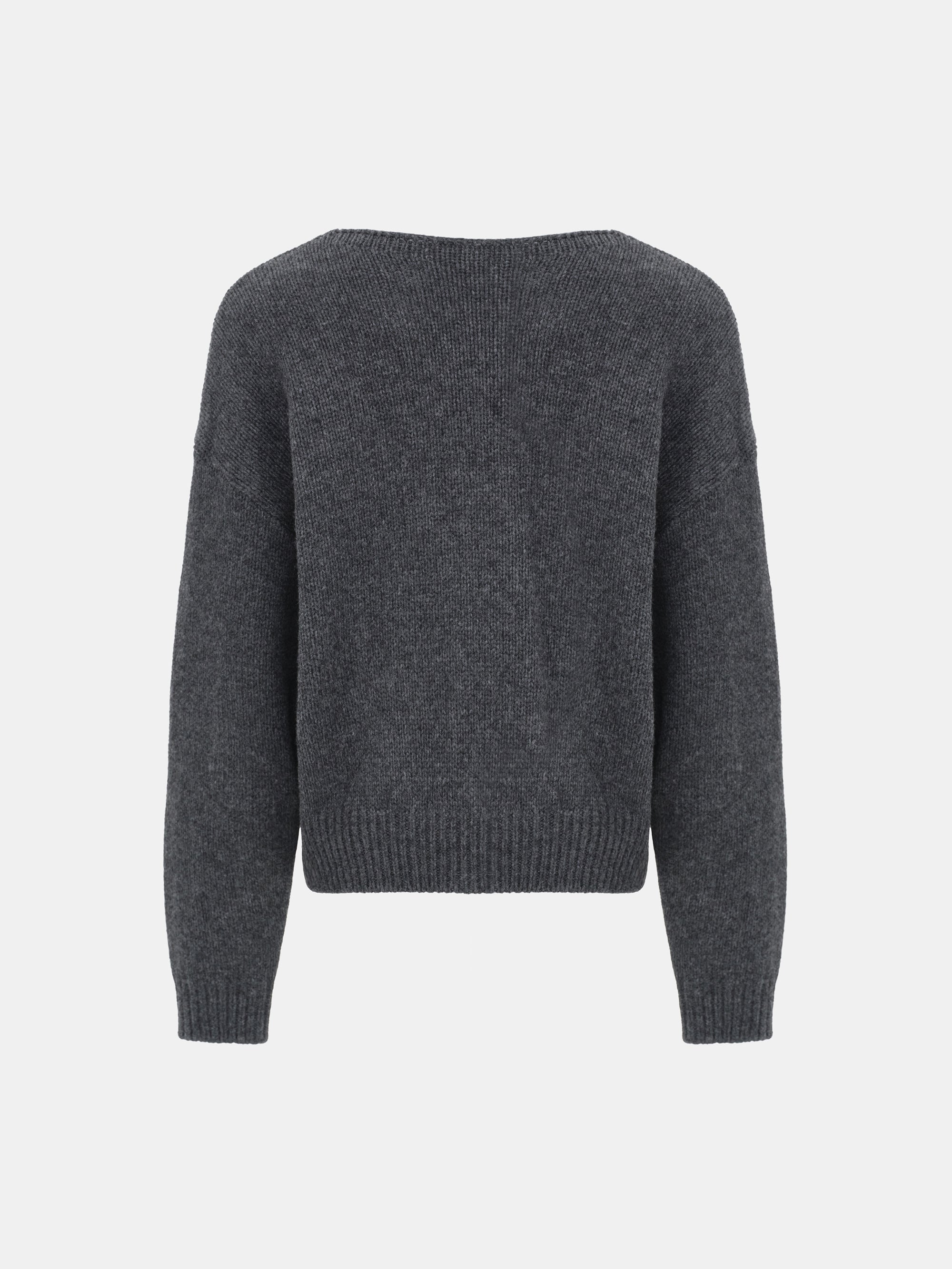 V-Back Sweater, Charcoal