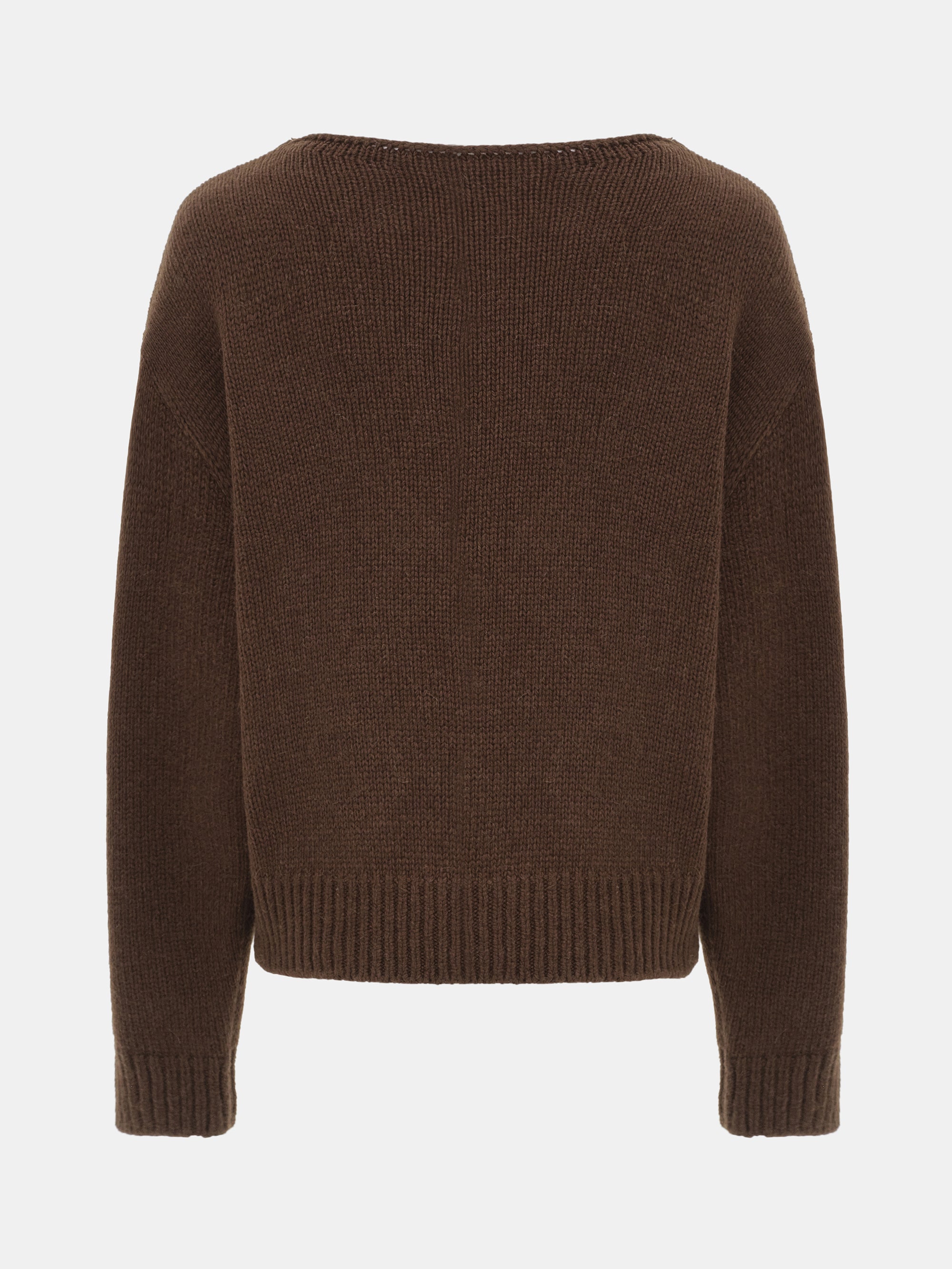 V-Back Sweater, Brown