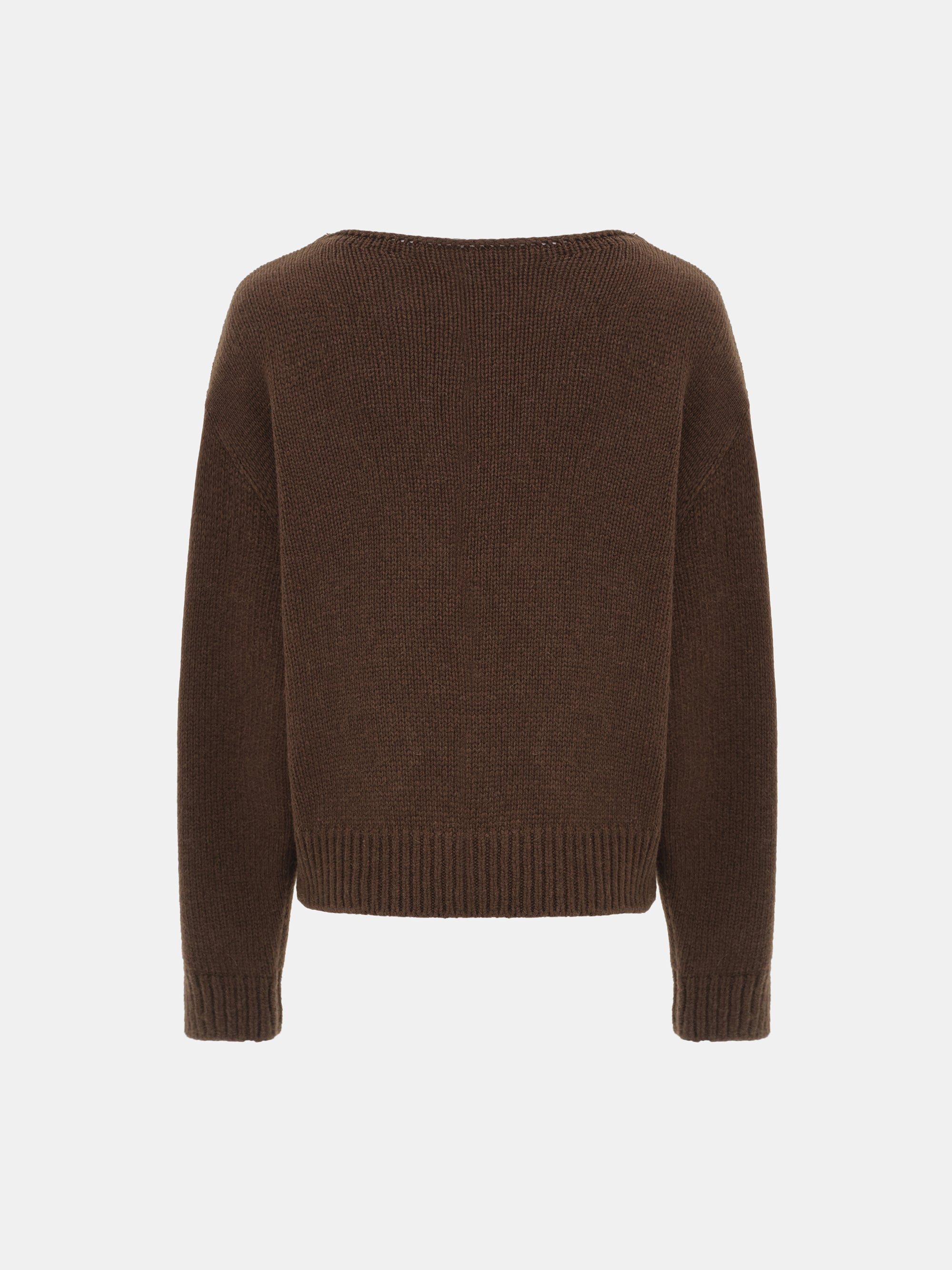 V-Back Sweater, Brown