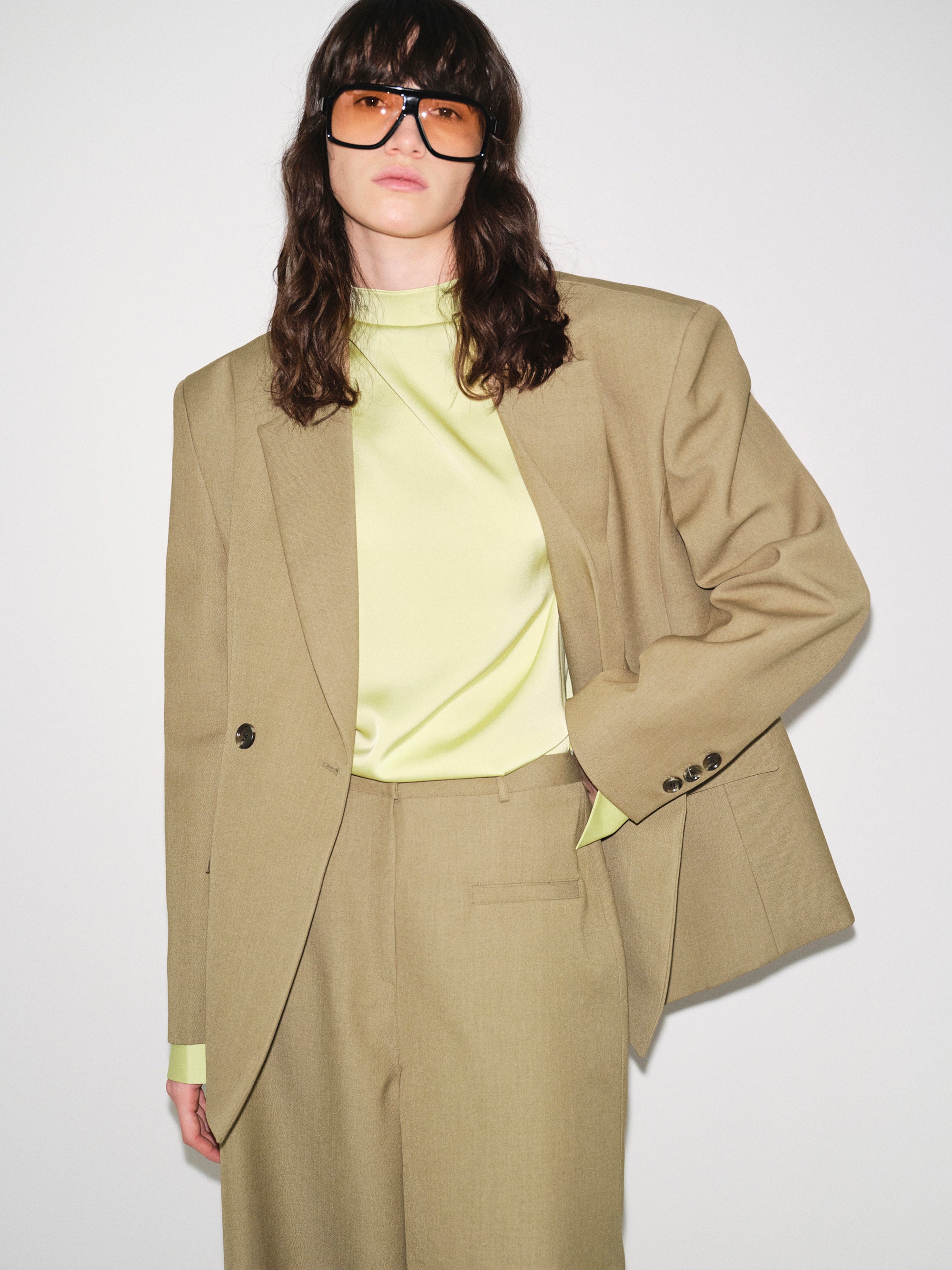 Mesa Tapered Blazer, Beige