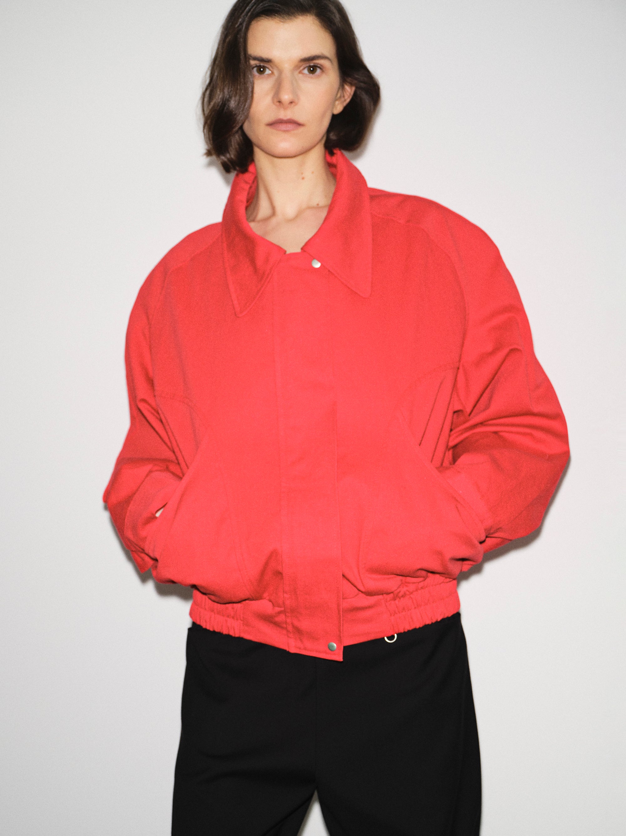 Blouson Bomber Jacket, Red