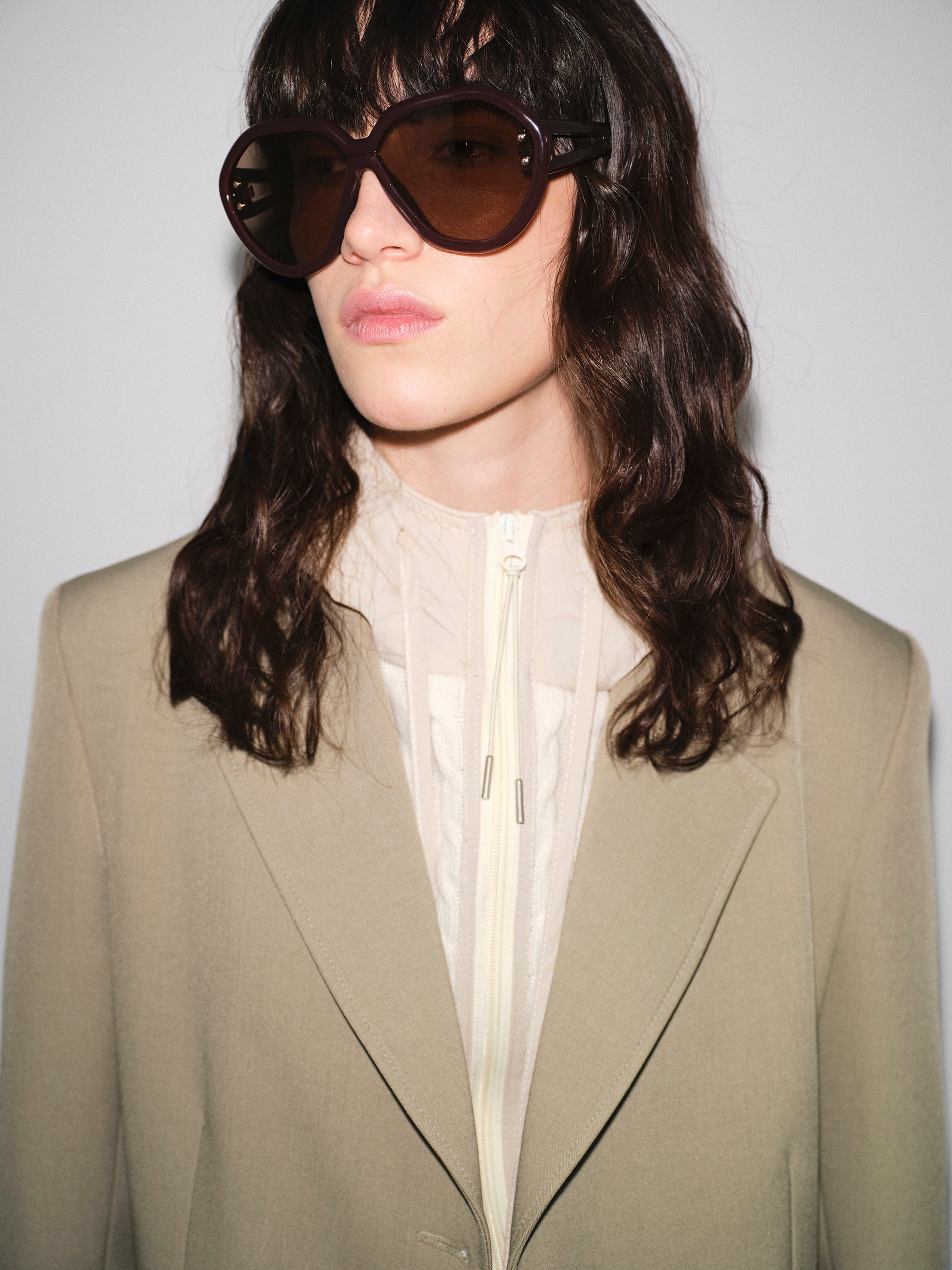 Single-Breasted Blazer, Khaki