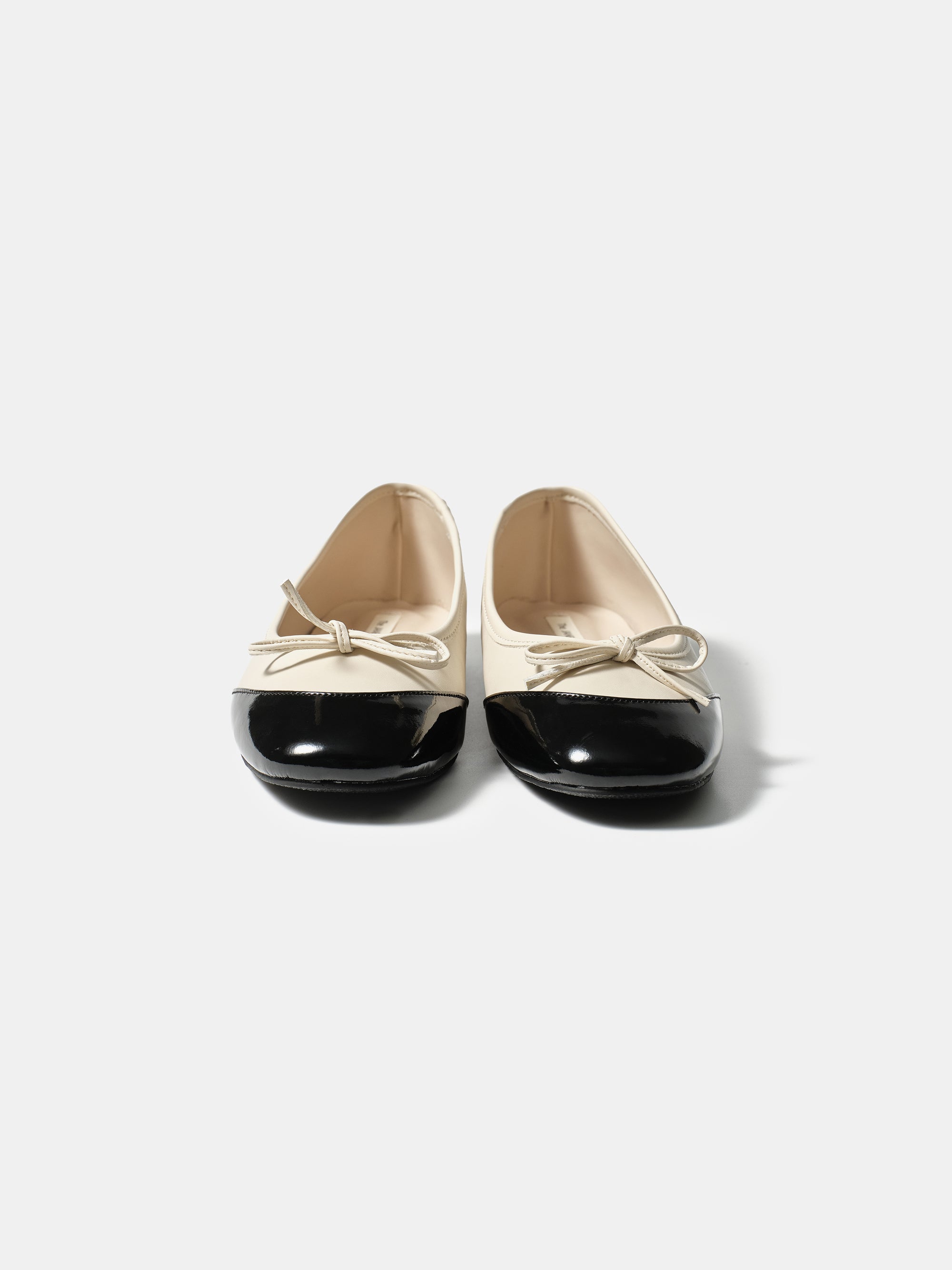 Cap-Toe Ballet Flats, Ivory