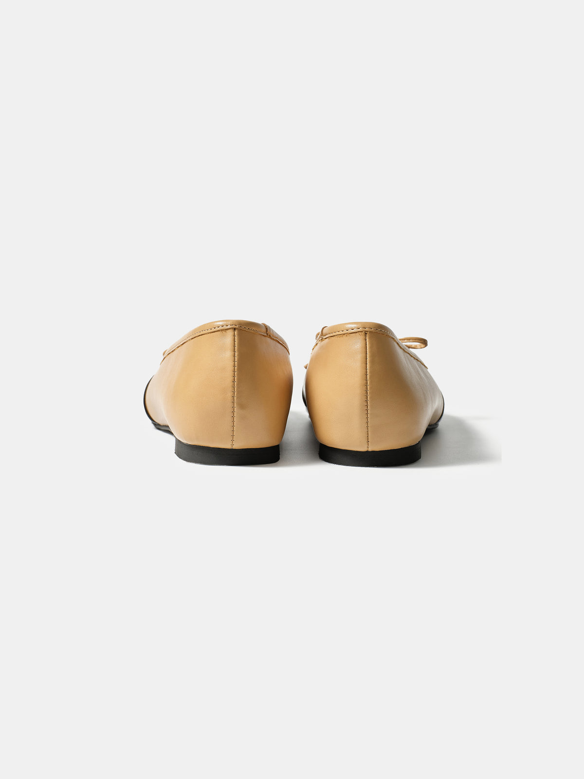 Cap-Toe Ballet Flats, Beige
